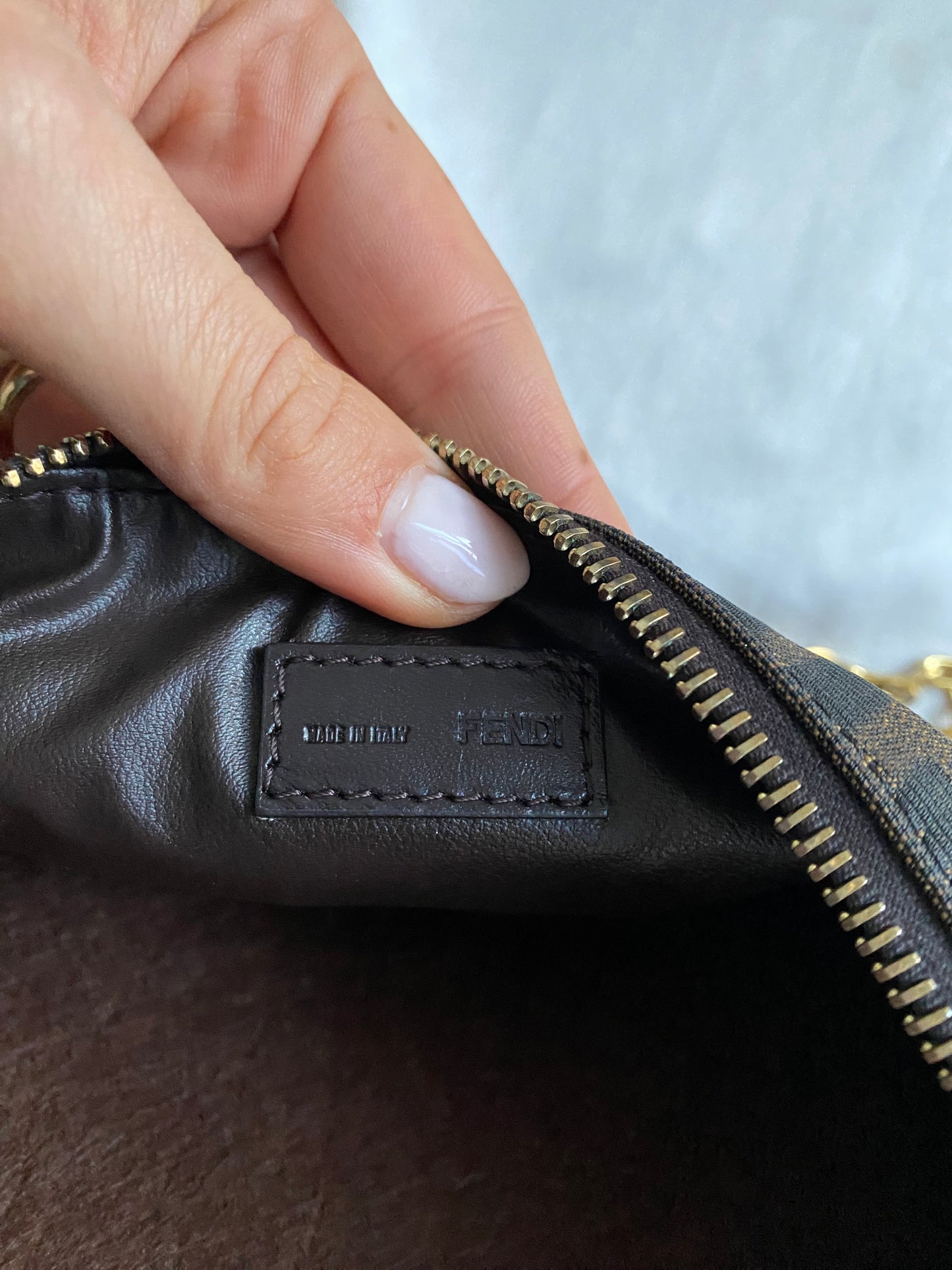 Fendi zucca clutch