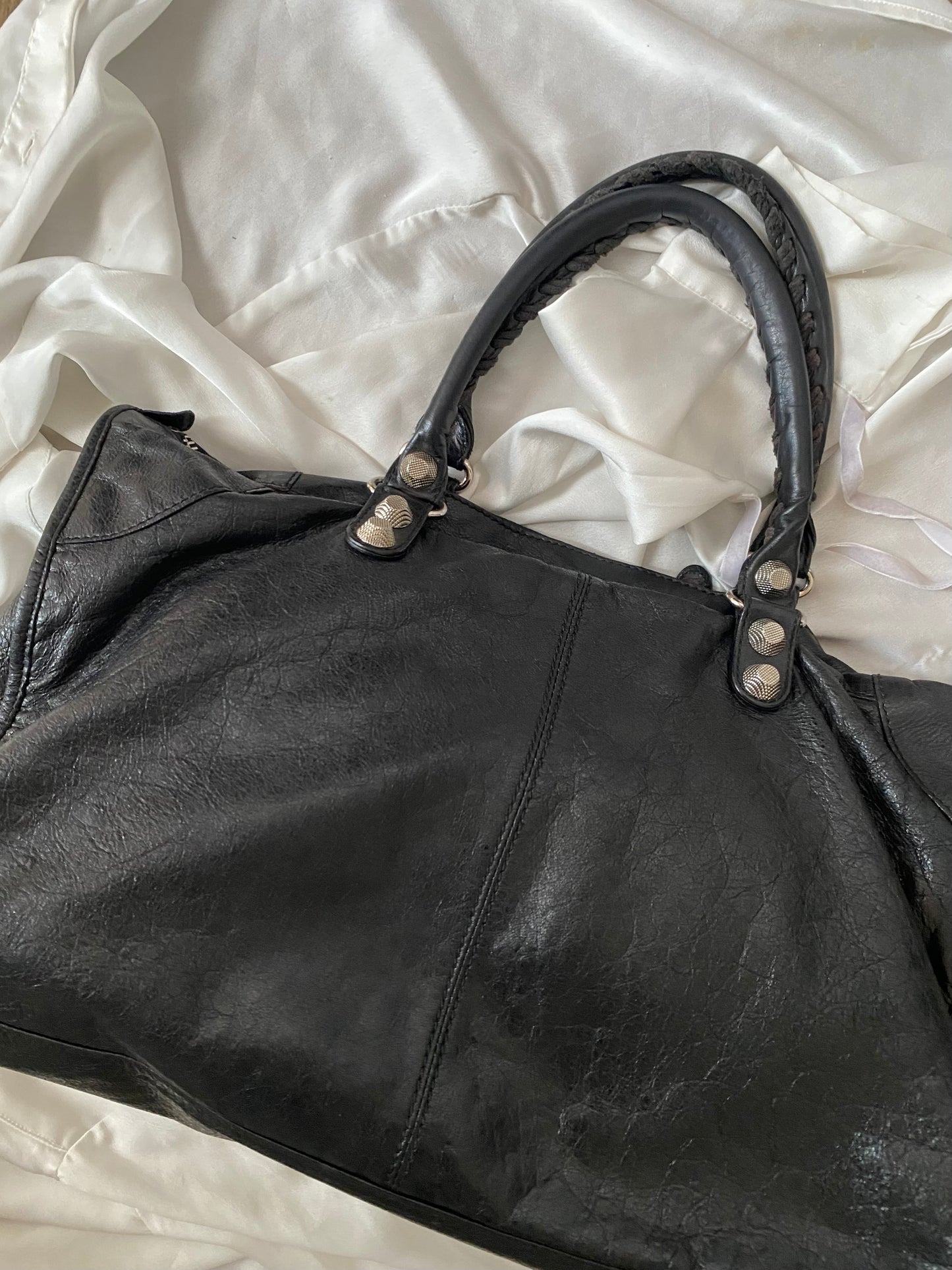 Balenciaga Work black giant hw 12 silver