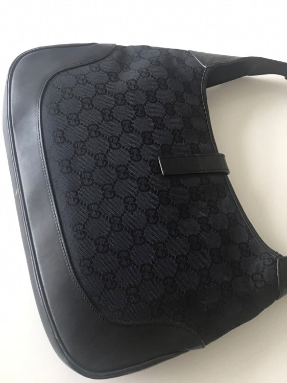 Gucci Jackie monogram nero hardware oro era Tom Ford