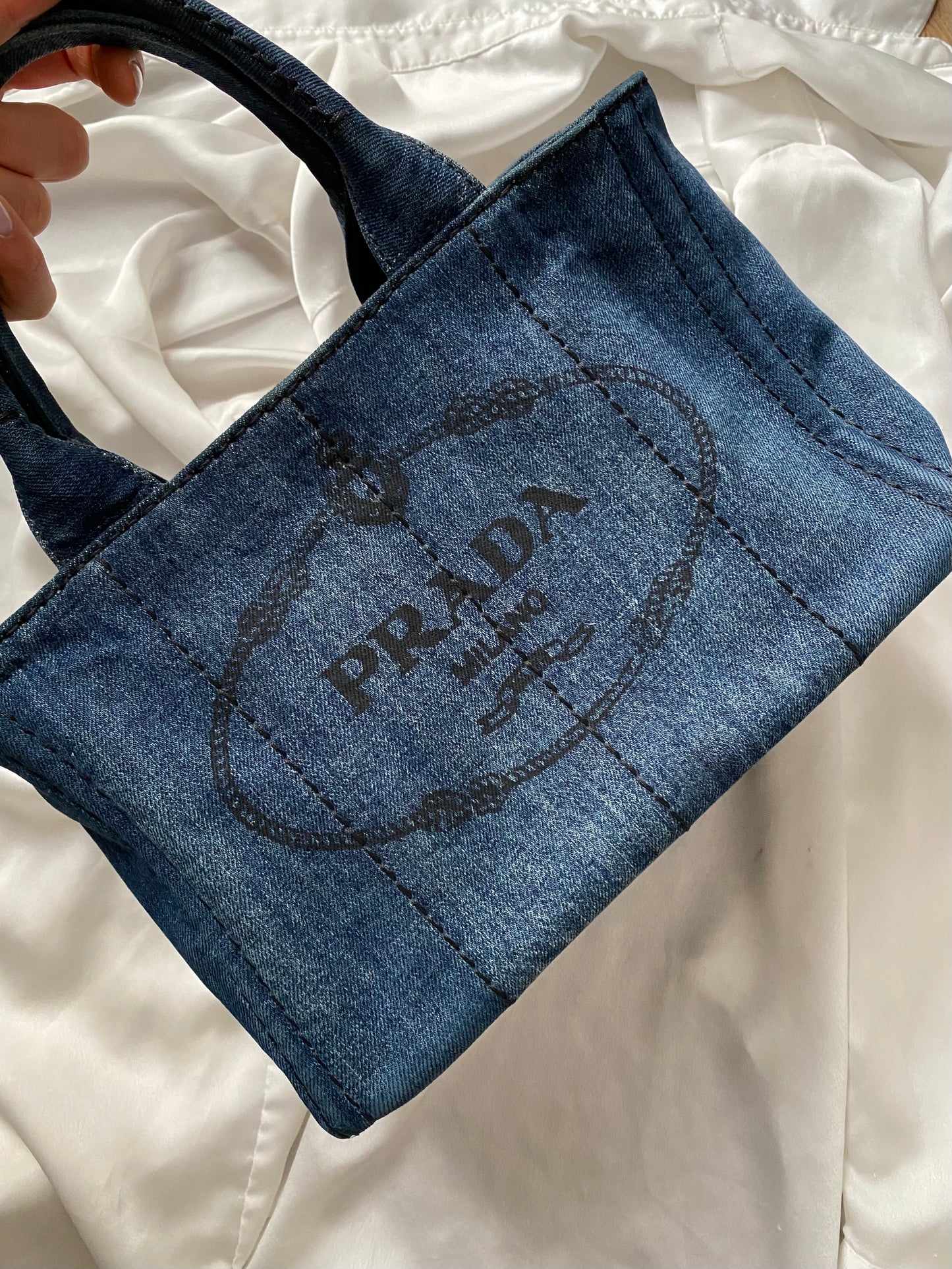 Prada tote in denim