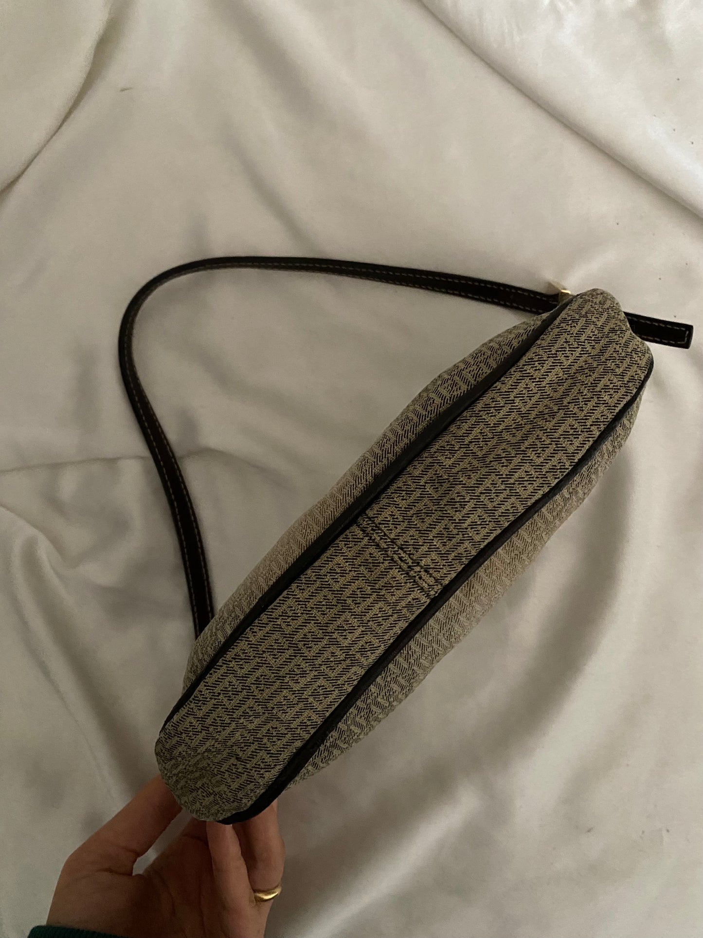 Fendi baguette half moon faded beige