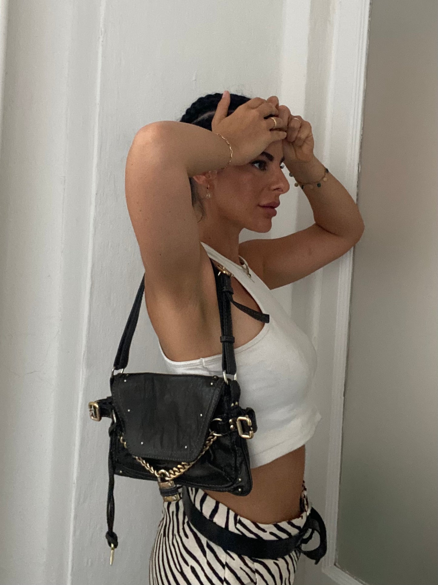 Chloé maxi lock black pochette