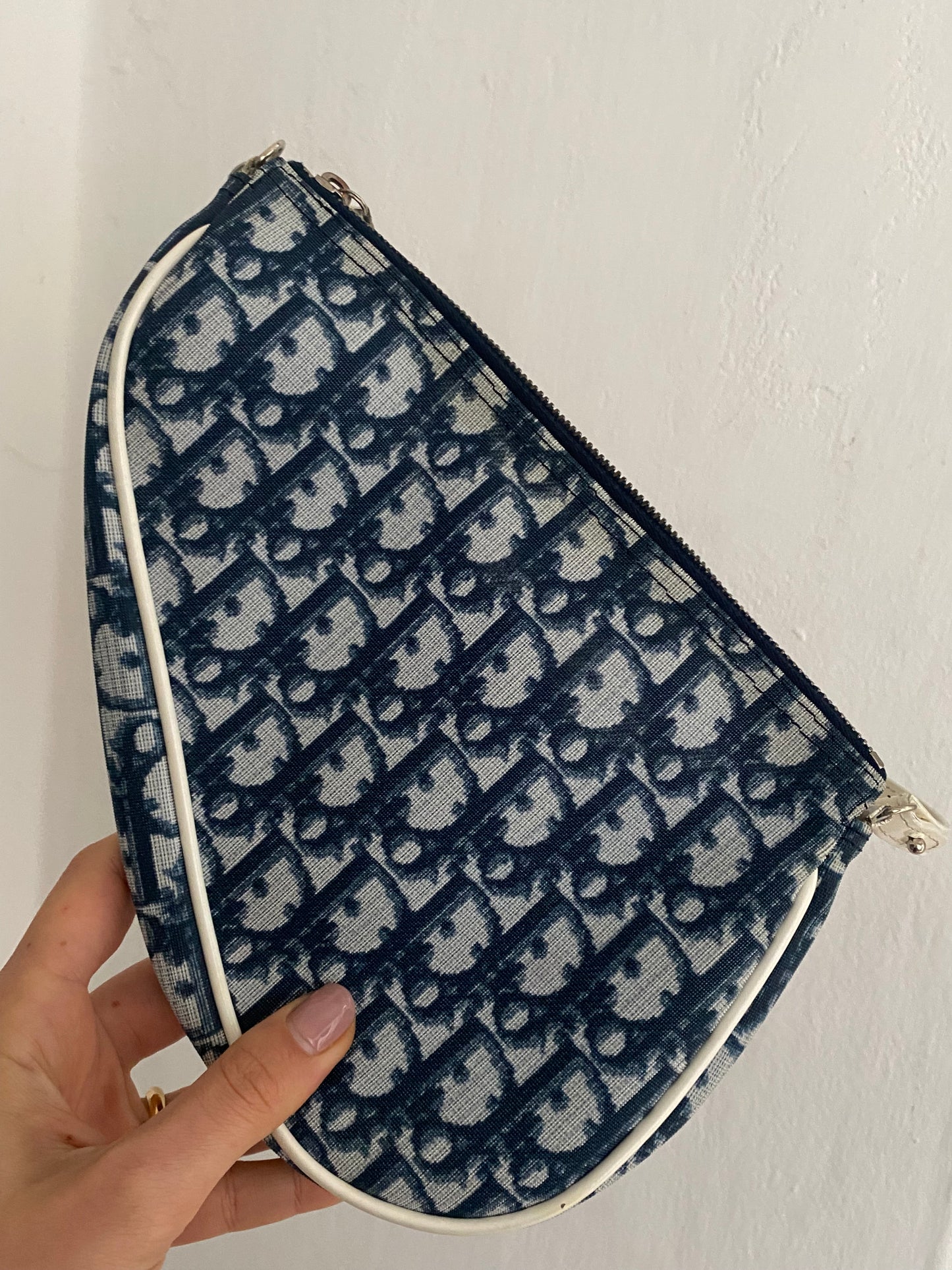 Dior mini saddle monogram blue