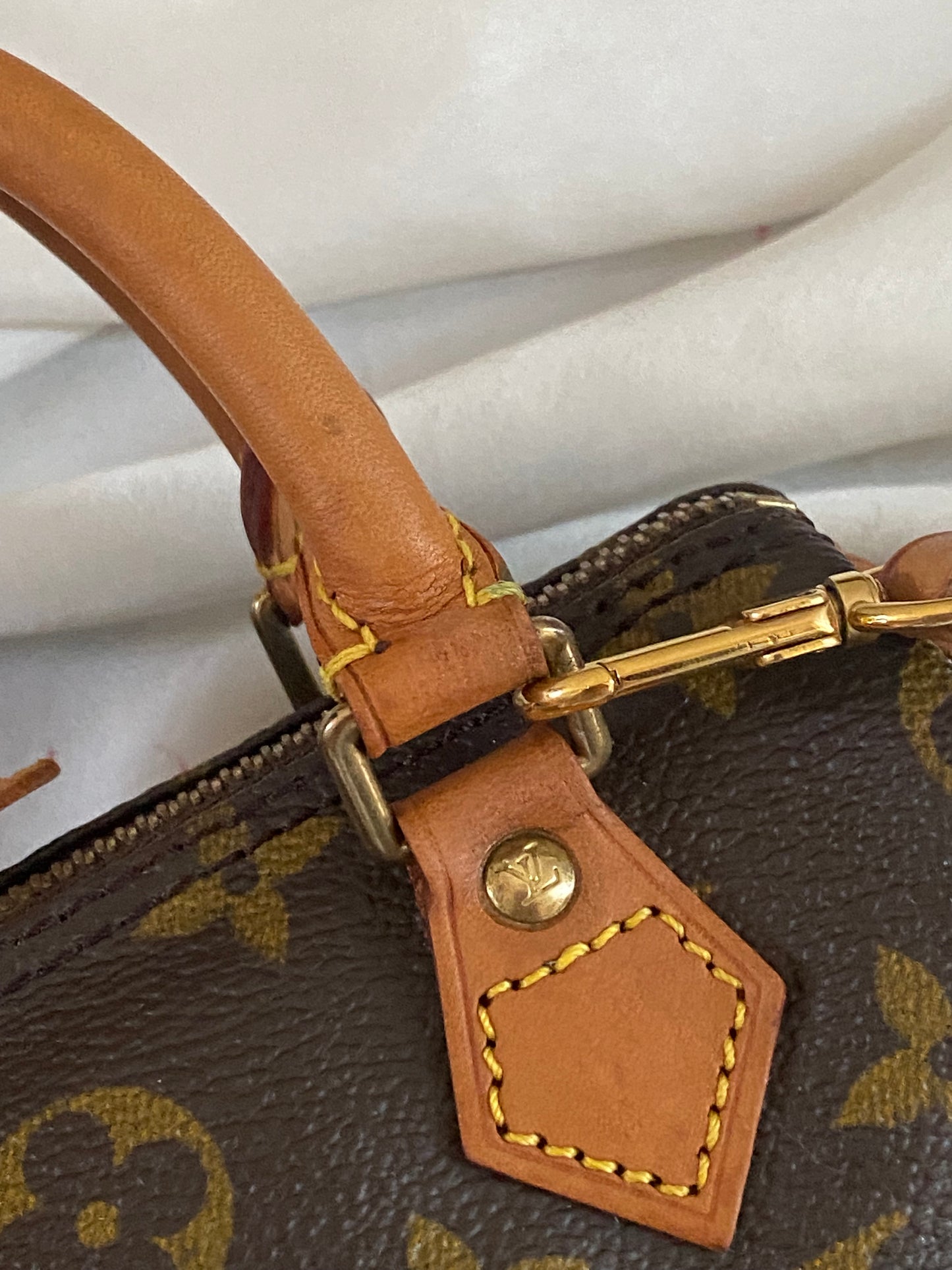 Louis Vuitton Nano Speedy monogram con tracolla