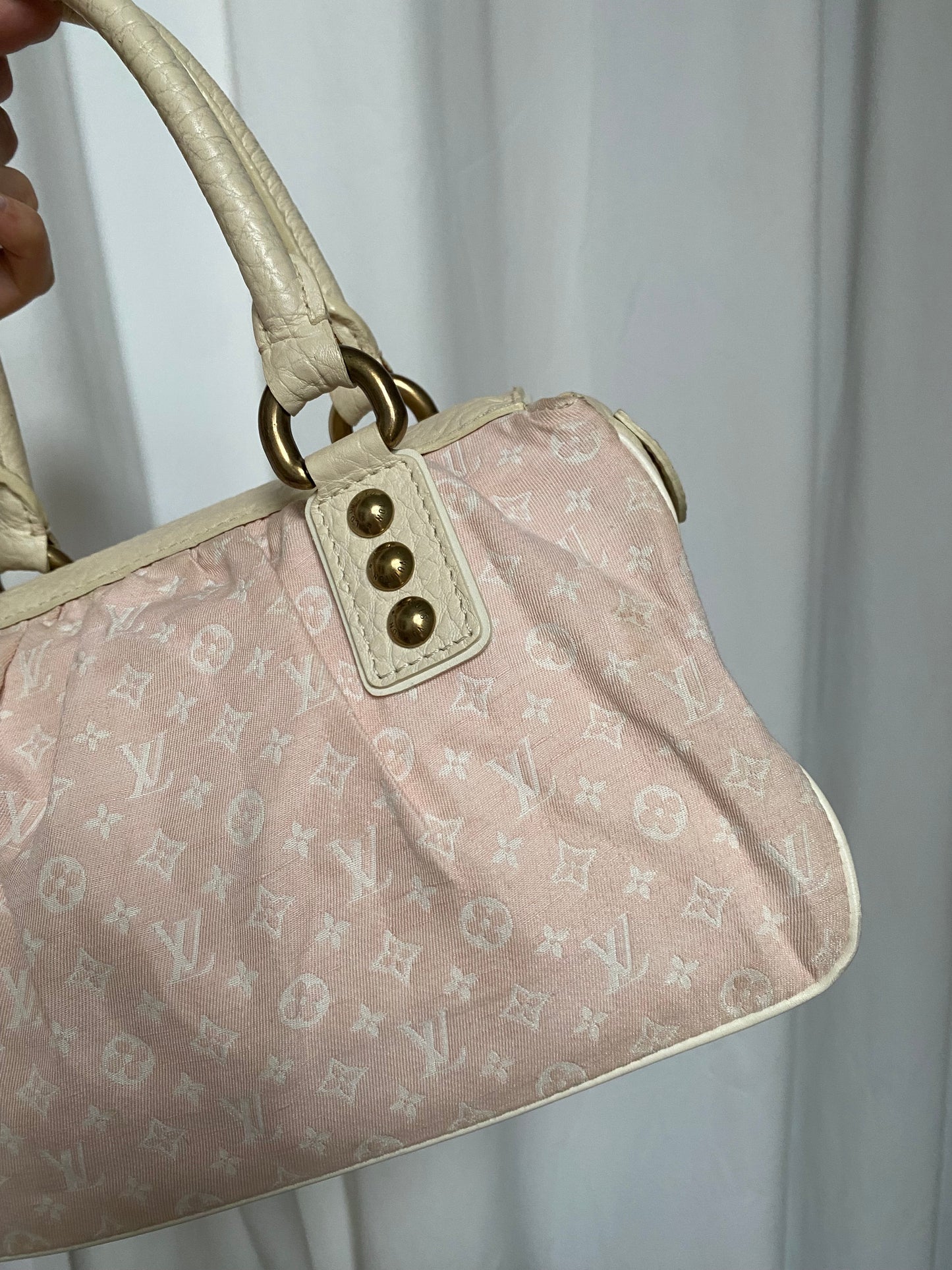 Louis Vuitton Mini Lin Trapeze PM denim rosa