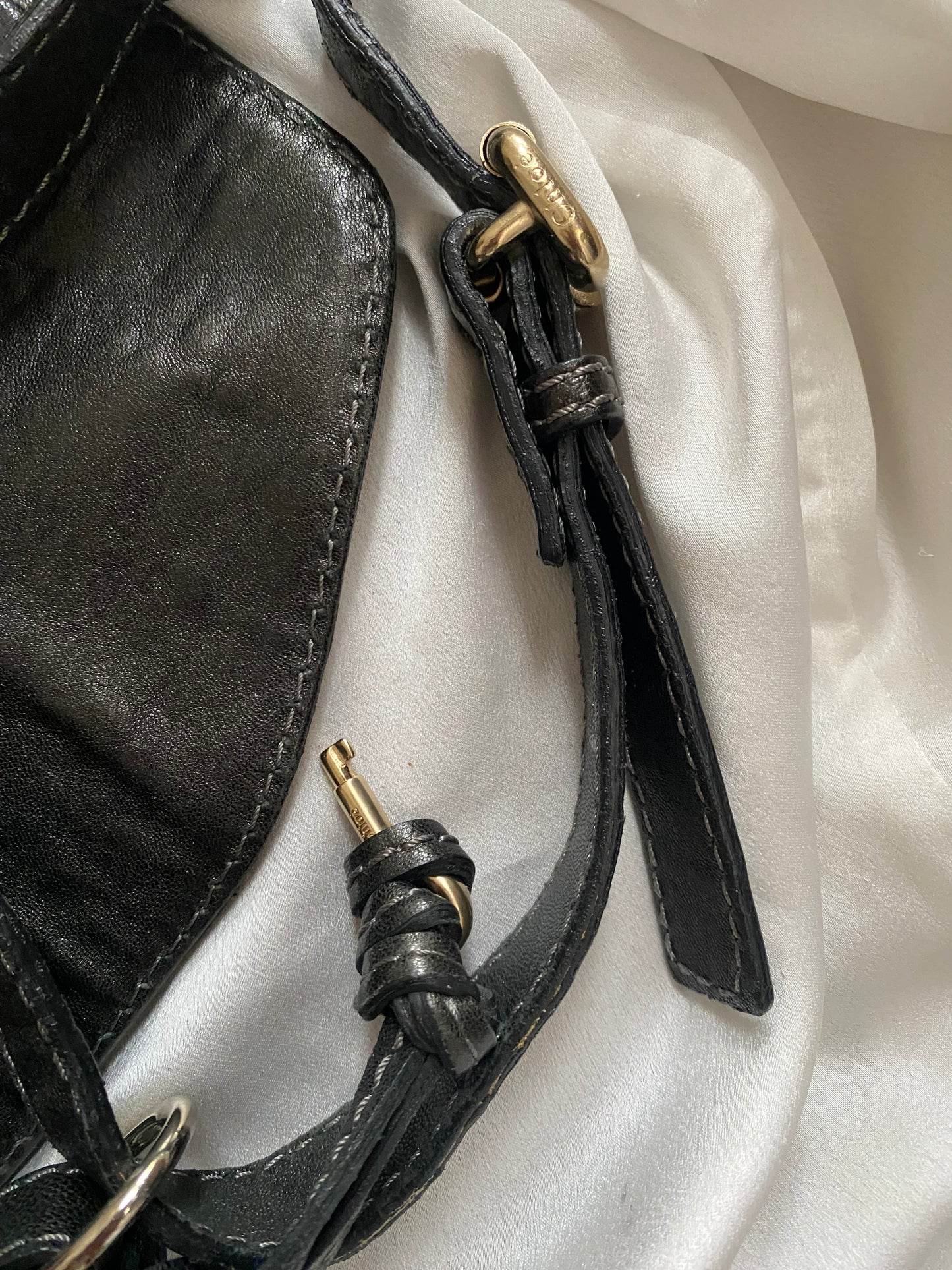 Chloé maxi lock black pochette