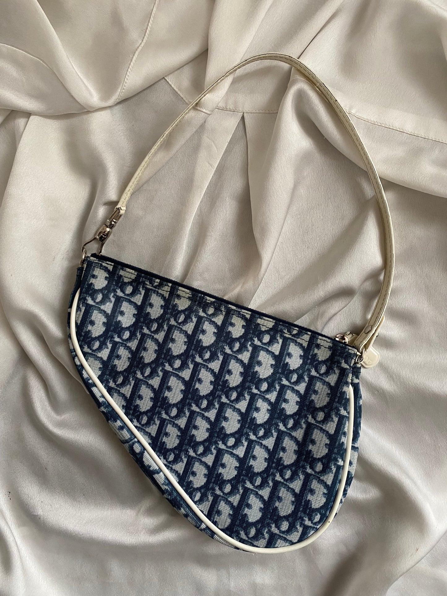 Dior mini saddle monogram blue
