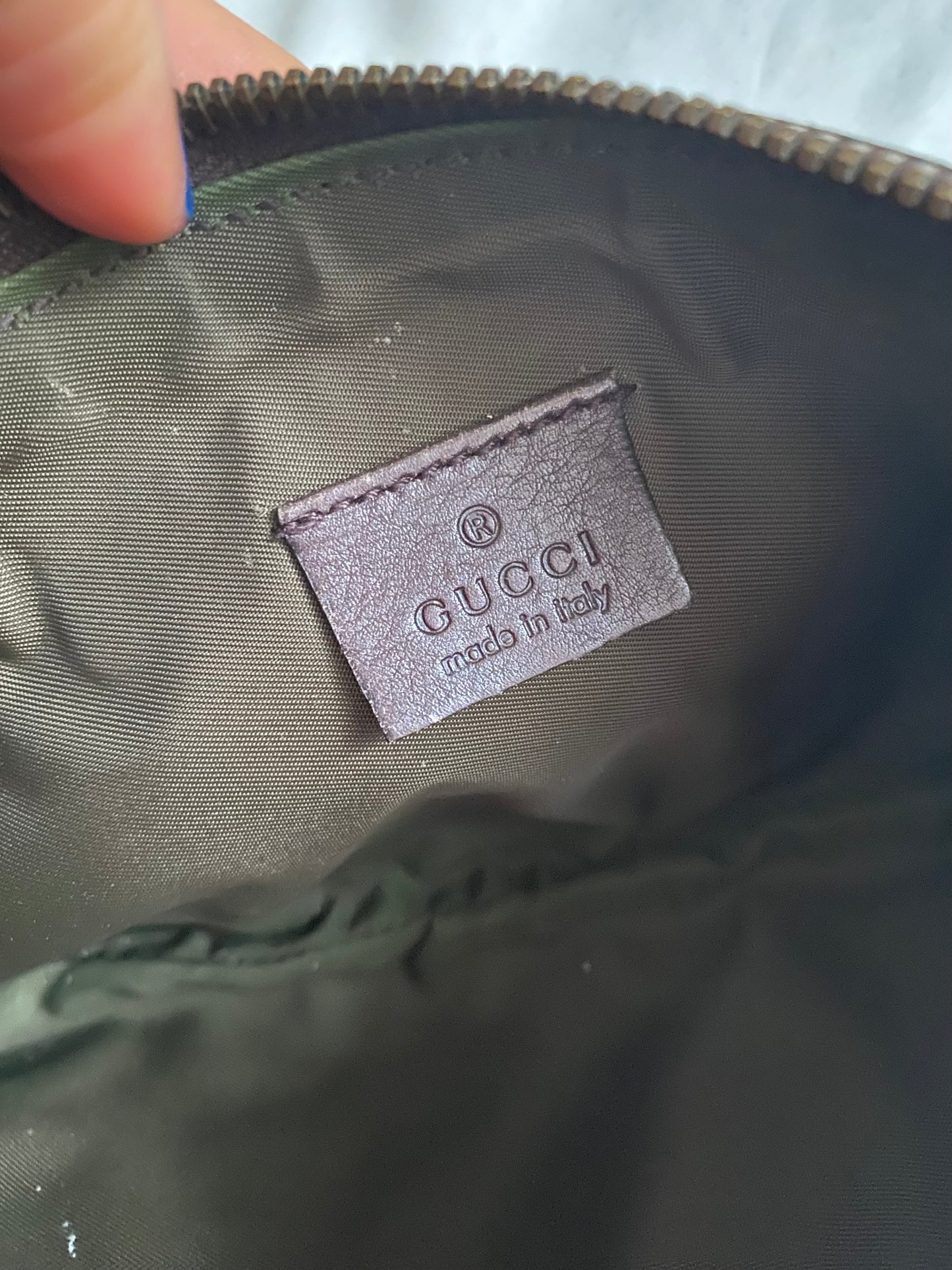 Gucci pochette chocolate brown