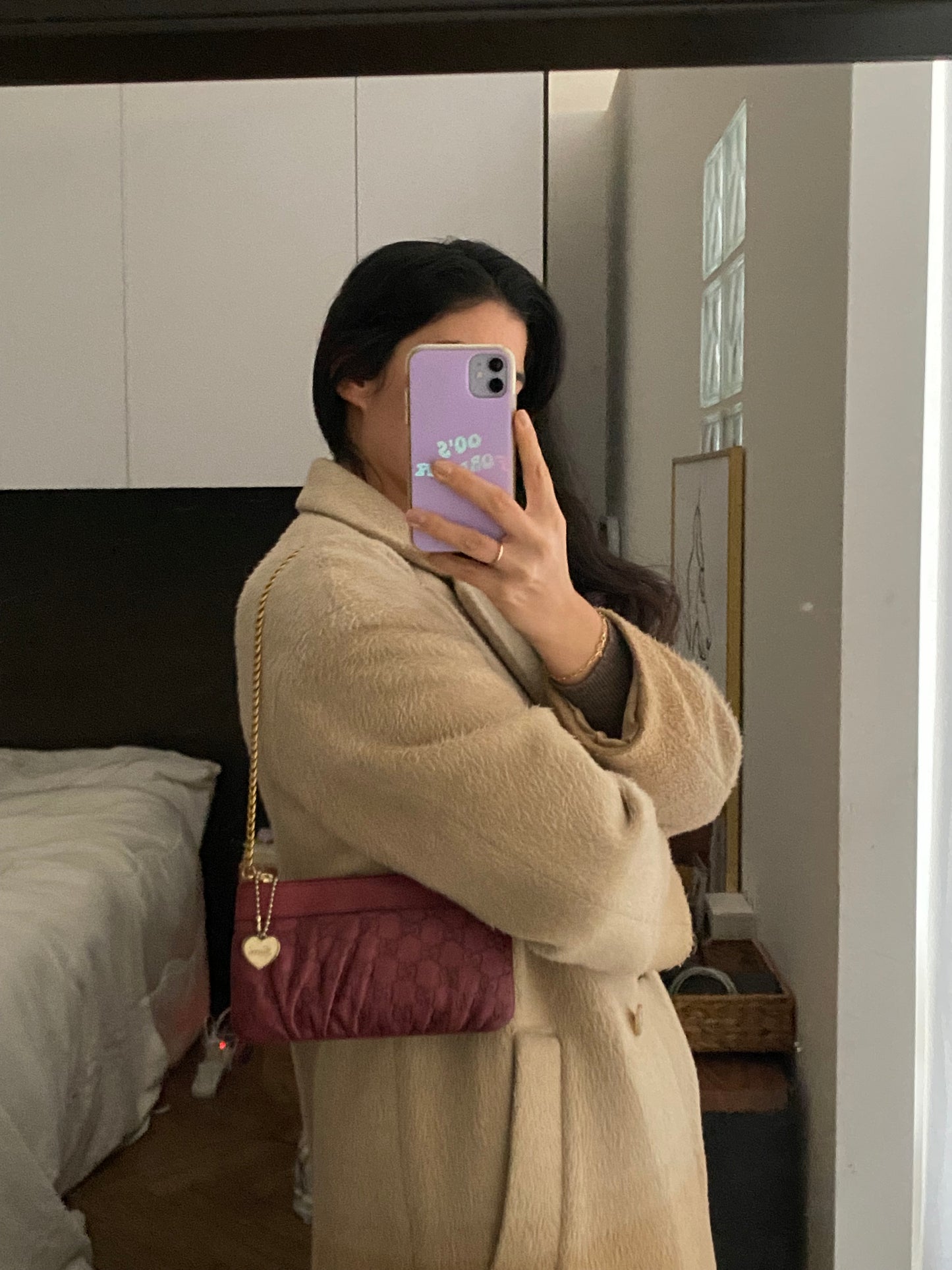 Gucci pochette burgundy riflessi rubino