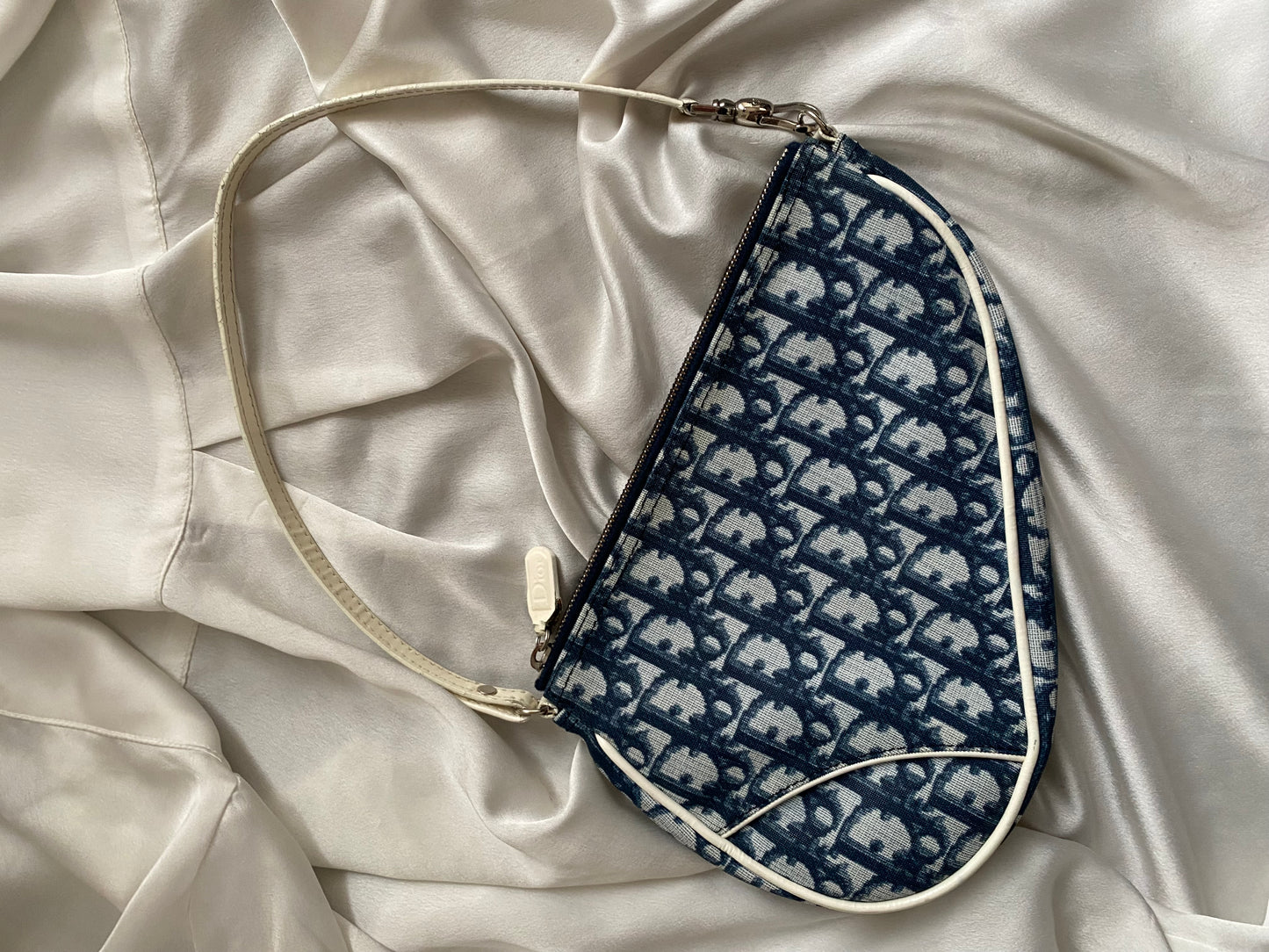 Dior mini saddle monogram blue