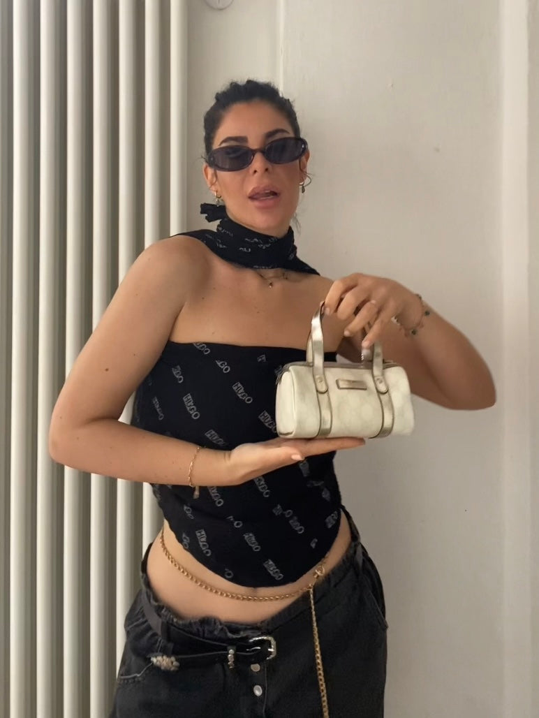 Gucci mini boston supreme joy argento
