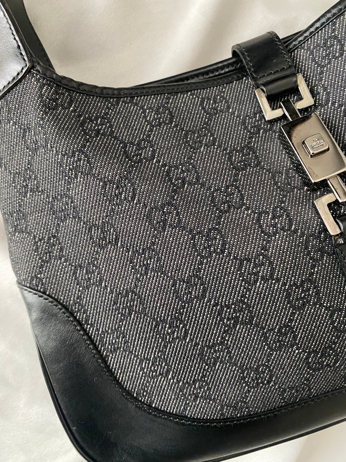 Gucci Jackie monogram denim grigio