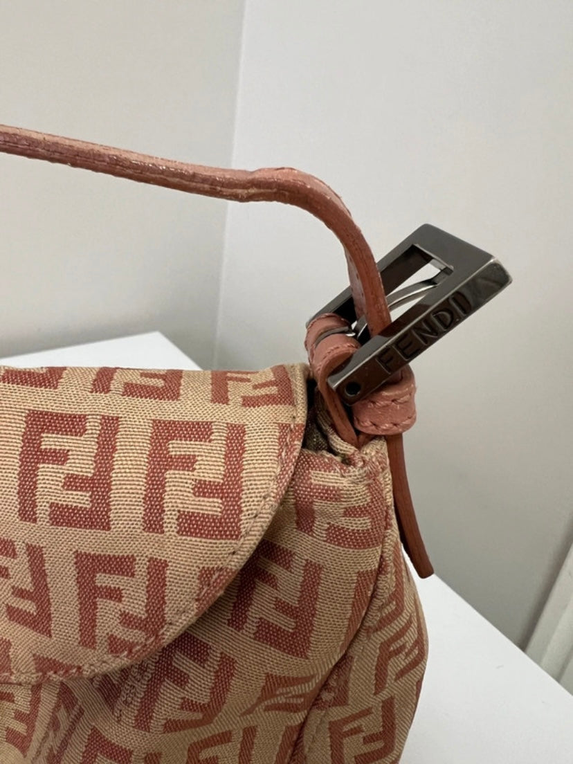 Fendi mamma double flap monogram rosa
