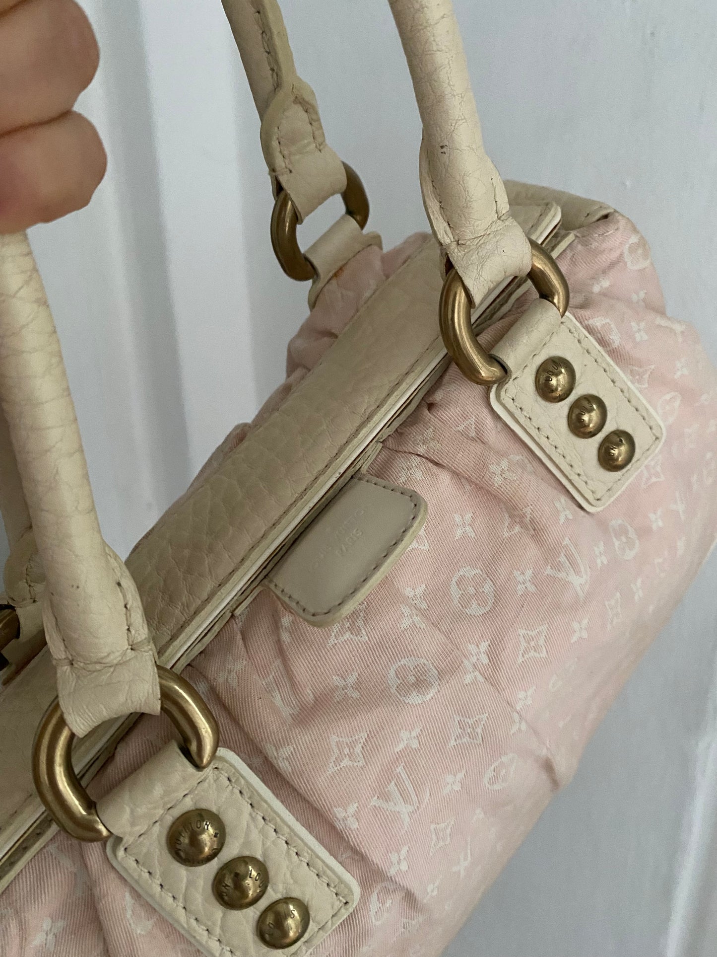 Louis Vuitton Mini Lin Trapeze PM denim rosa
