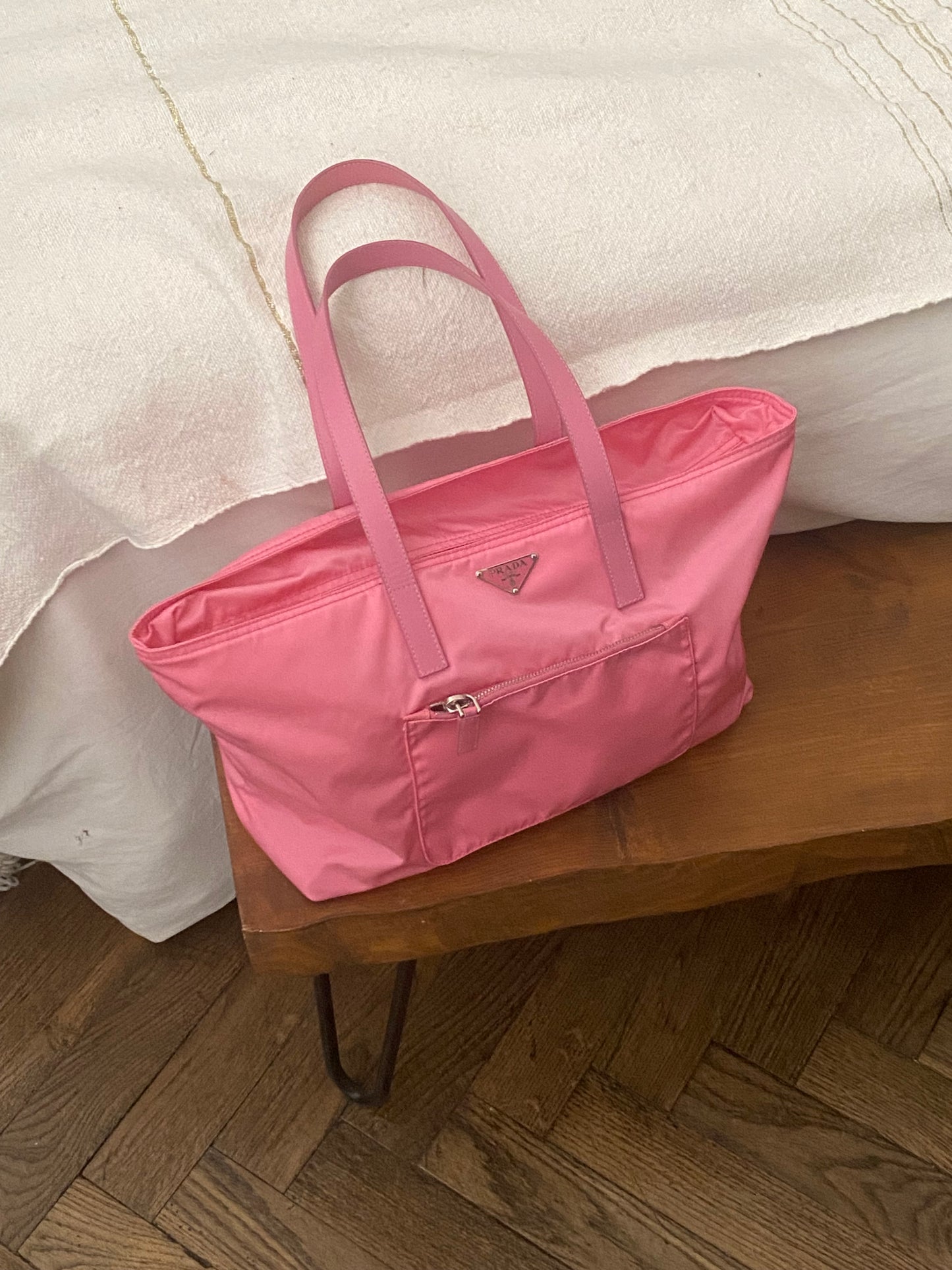 Prada tote nylon pink