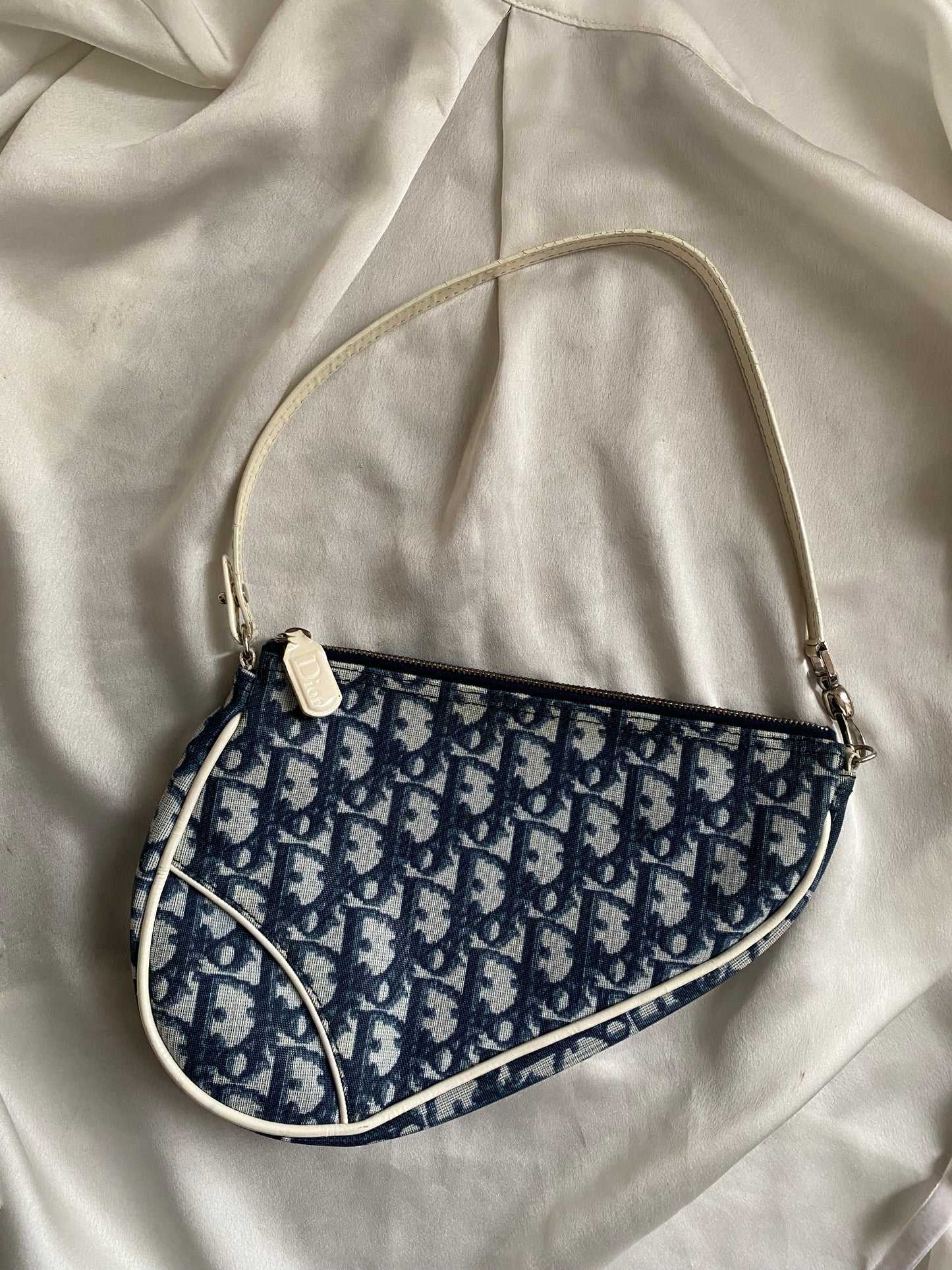 Dior mini saddle monogram blue