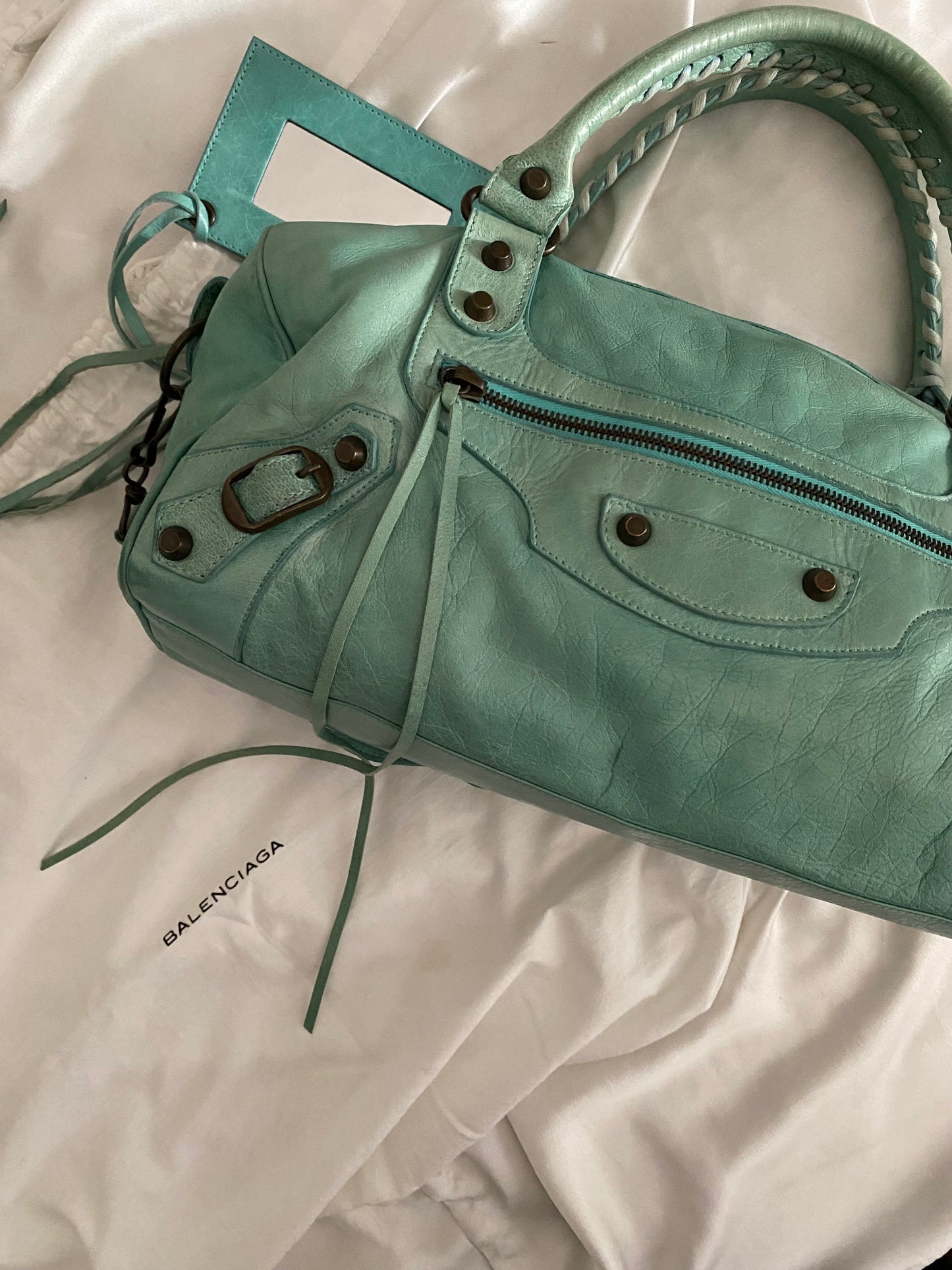 Balenciaga twiggy mint green