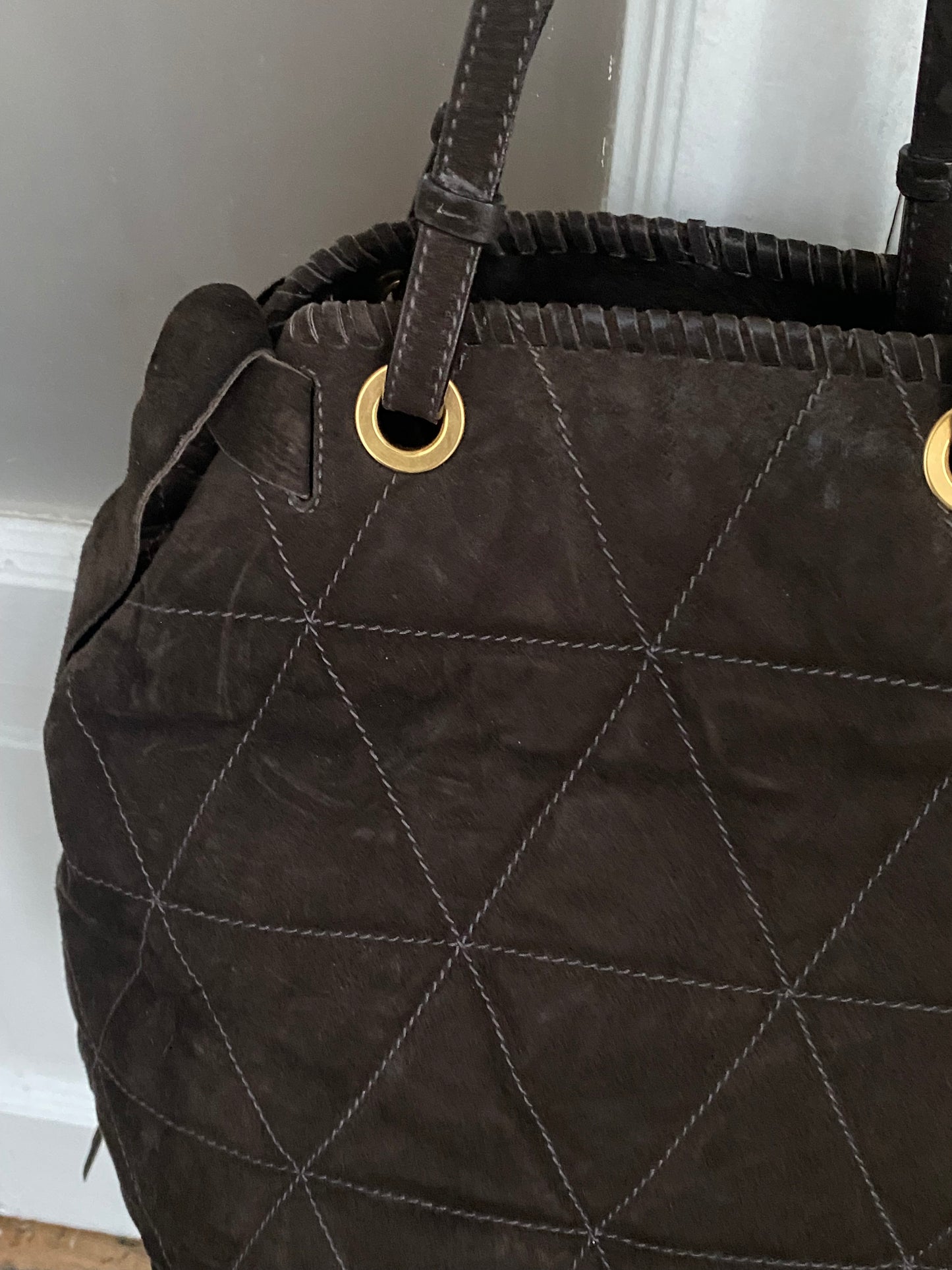Miu miu maxi bag in camoscio