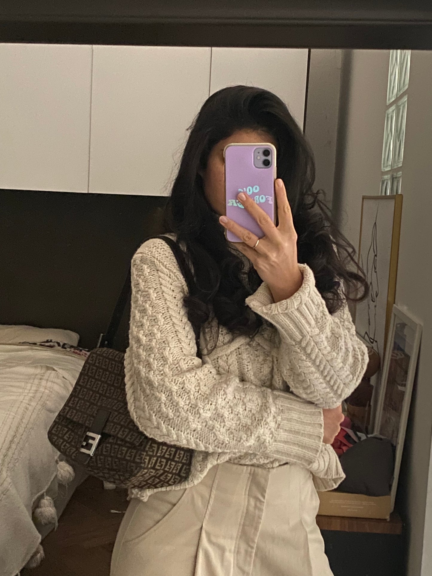 Fendi mamma baguette zucchino brown