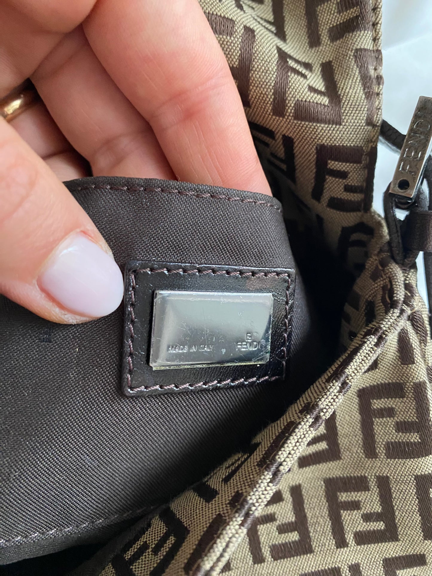 Fendi mini mamma monogram zucchino beige