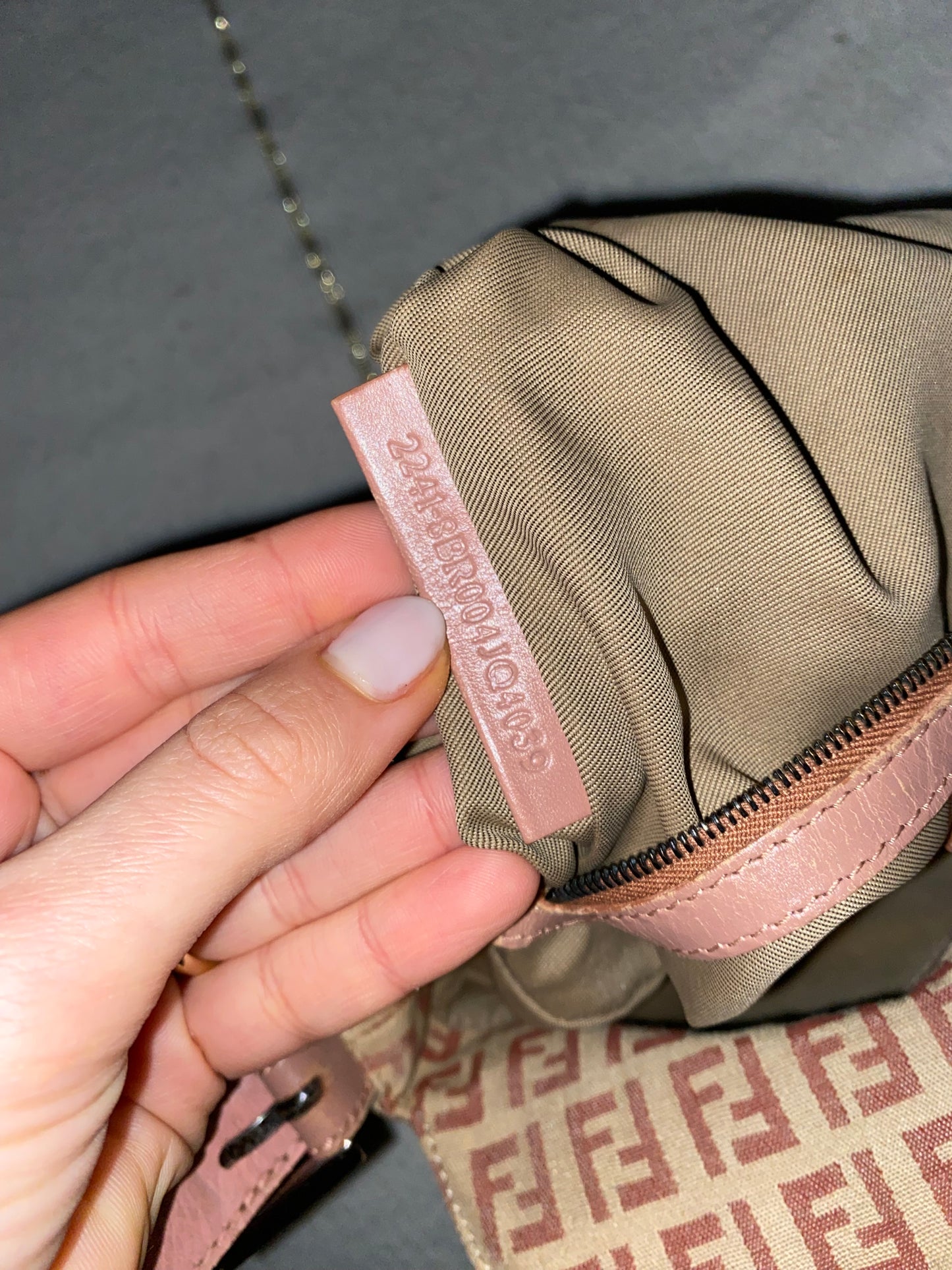 Fendi mamma double flap rosa e beige