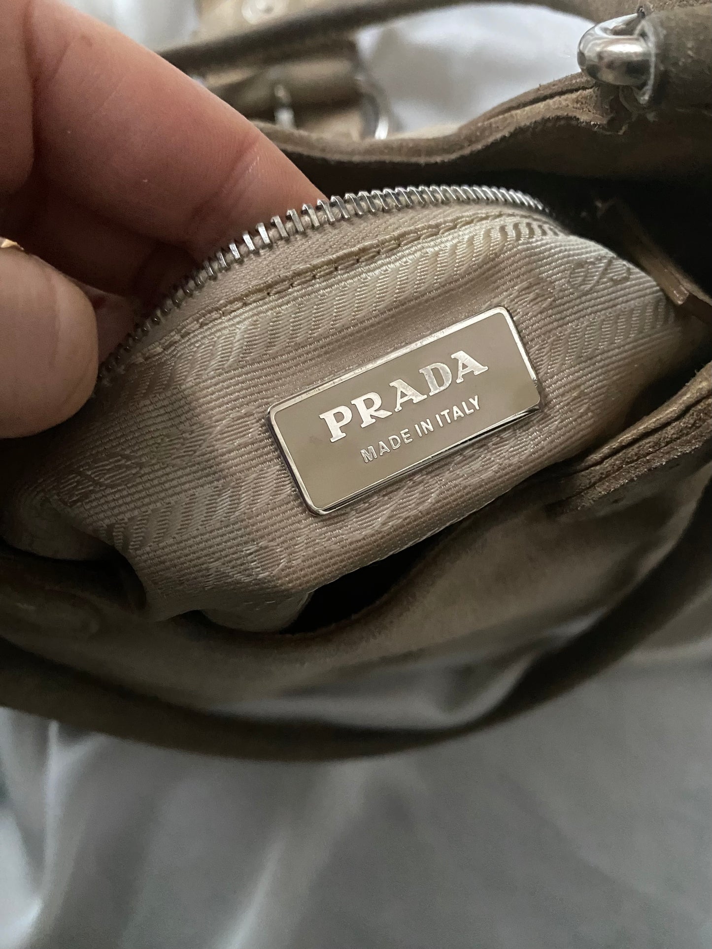 Prada moon camoscio champagne