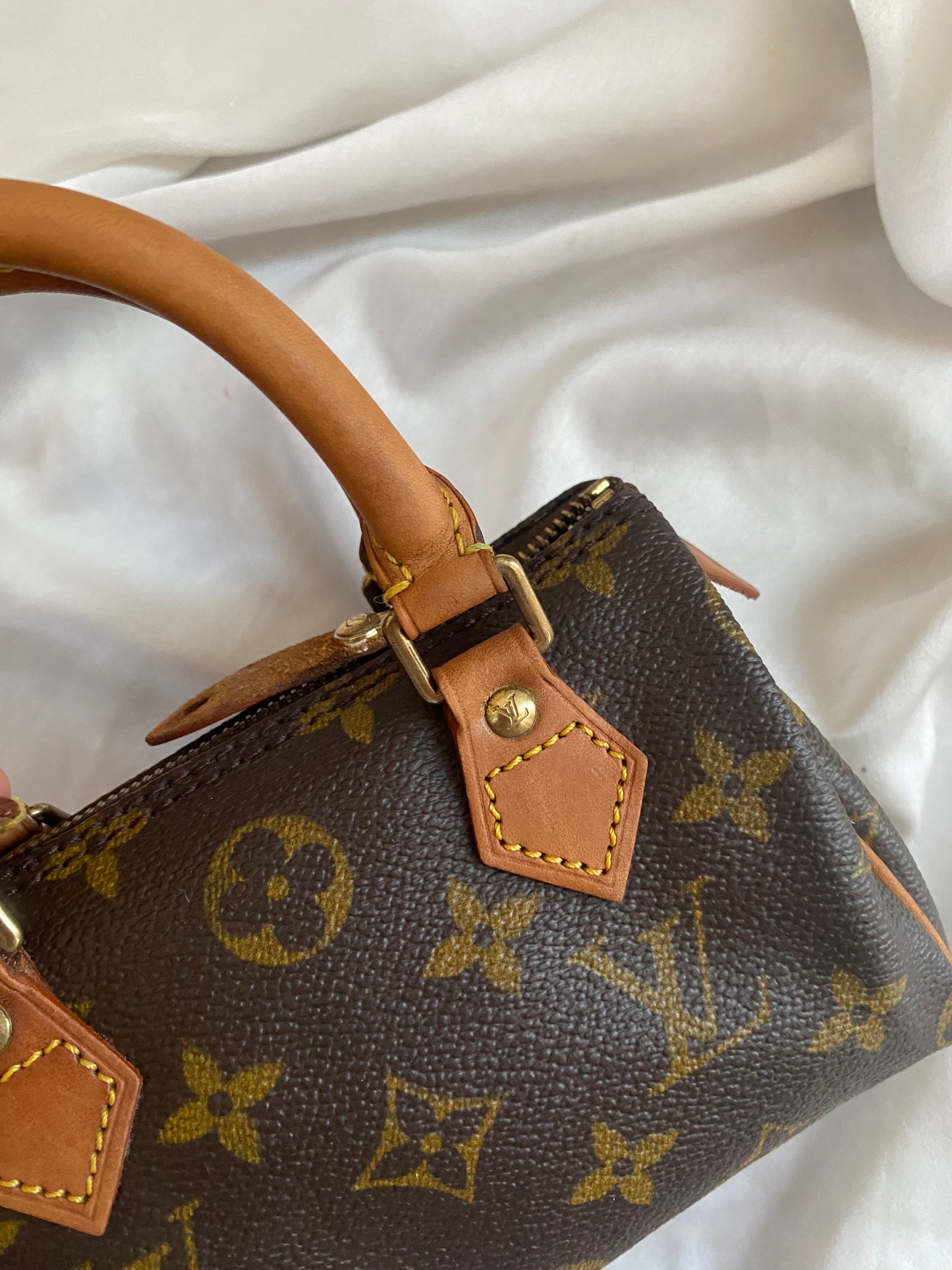 Louis Vuitton Nano Speedy monogram con tracolla