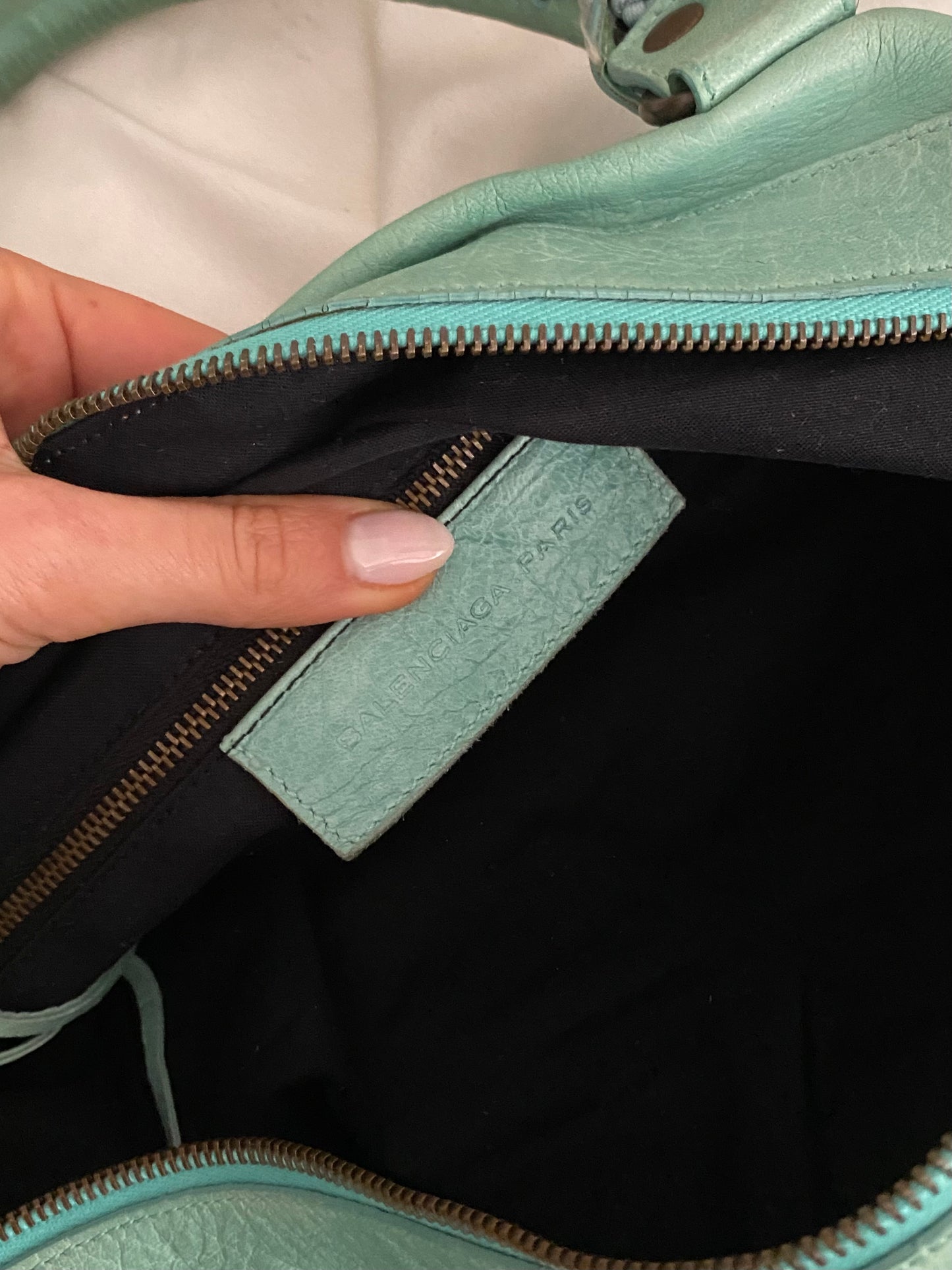 Balenciaga twiggy mint green