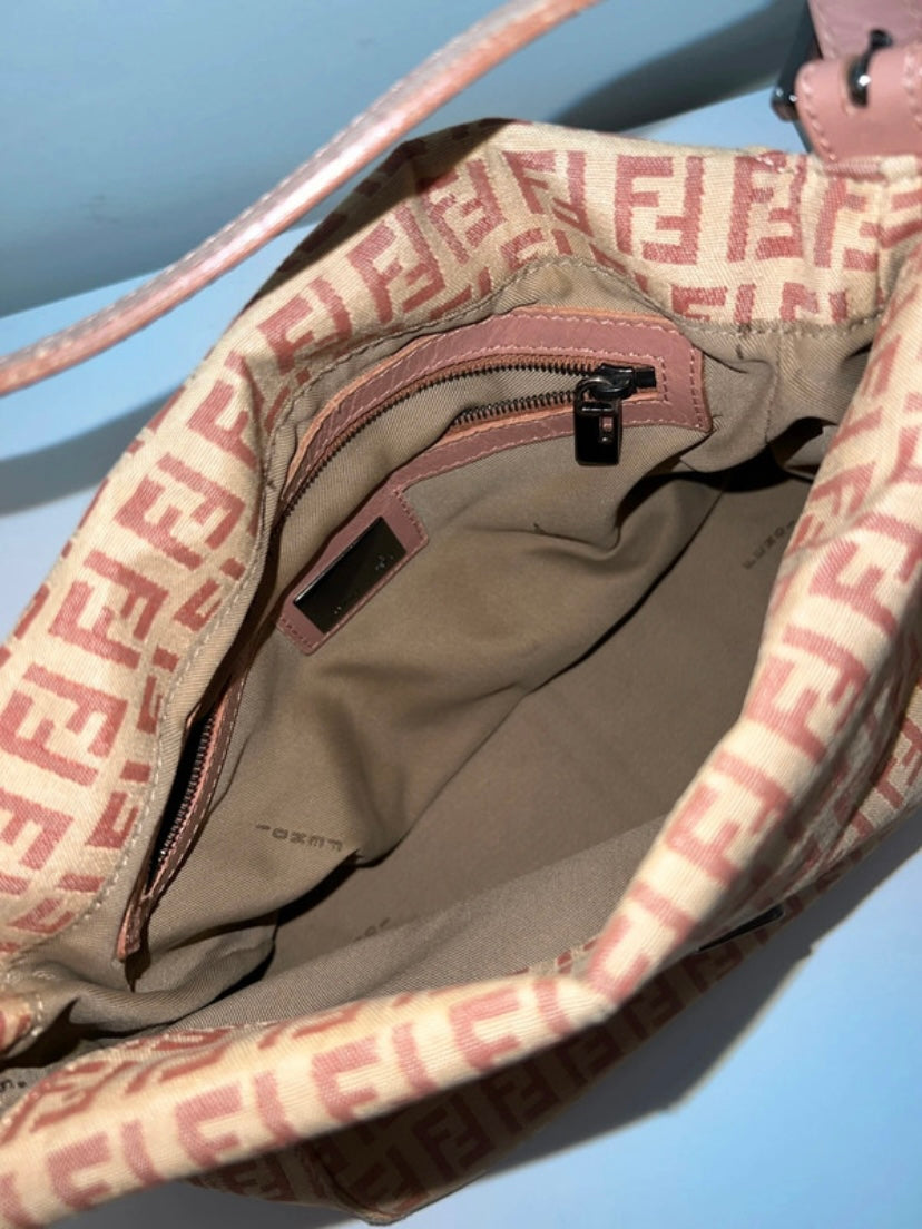 Fendi mamma double flap monogram rosa