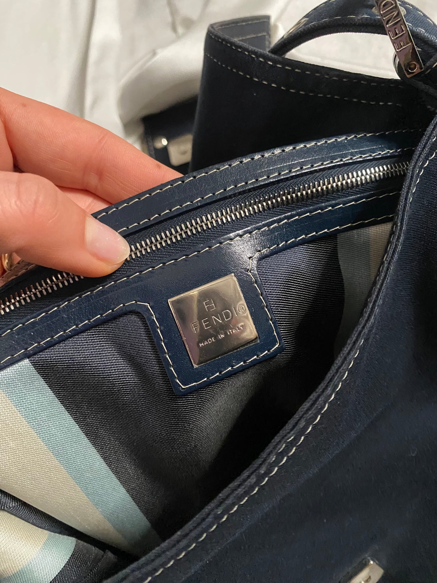 Fendi mamma baguette denim