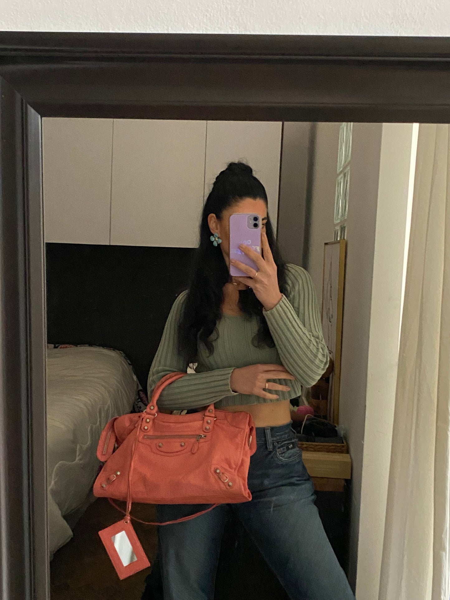 Balenciaga city rose azalee giant hw silver