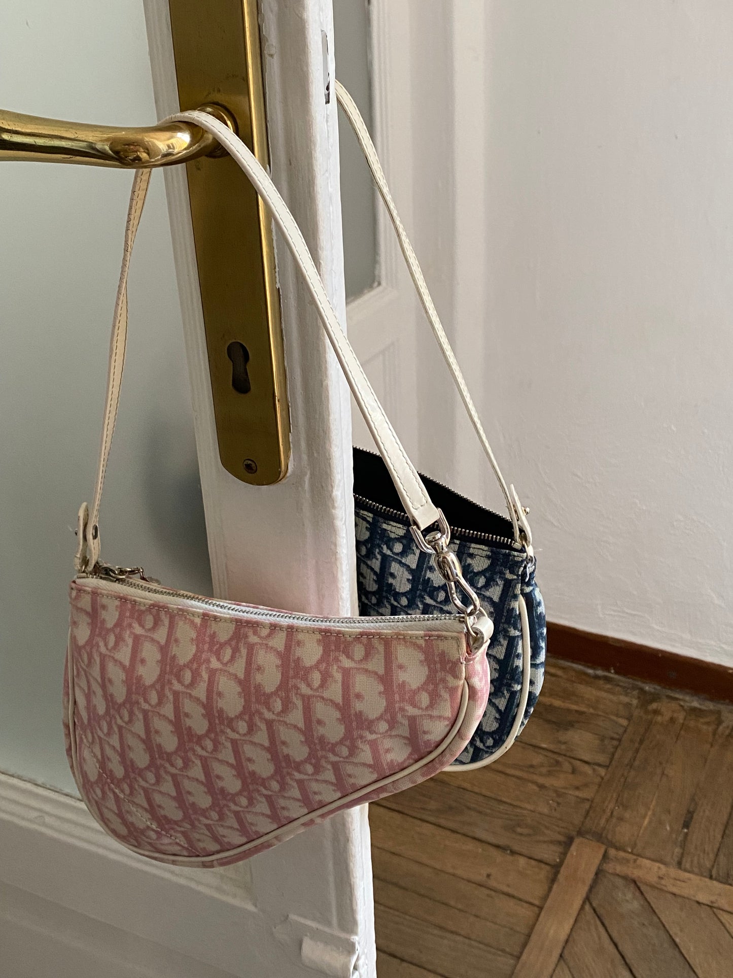 Dior mini saddle monogram rosa