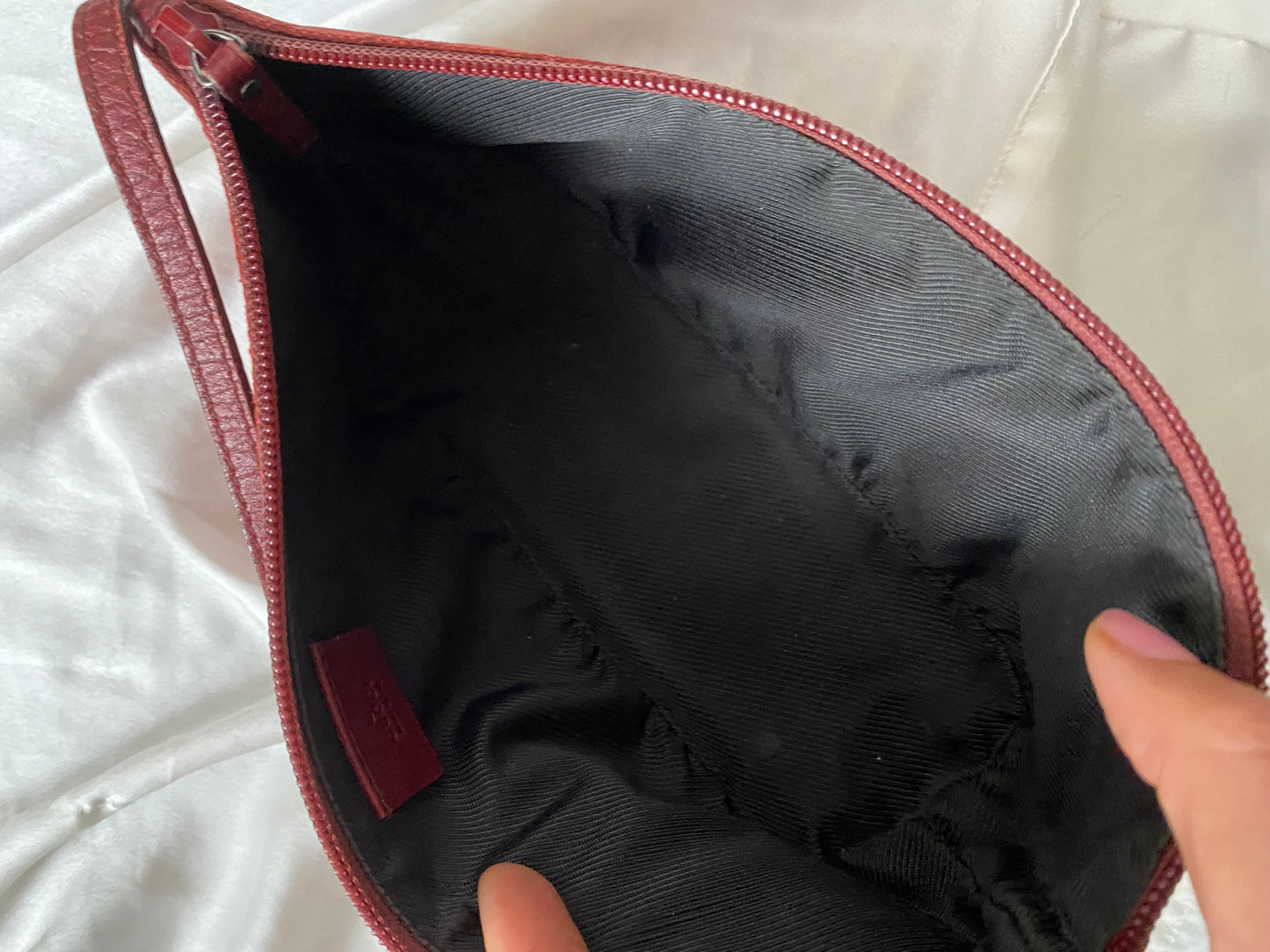 Gucci boat baguette burgundy