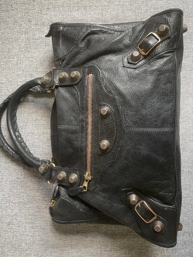Balenciaga Work black giant hw silver