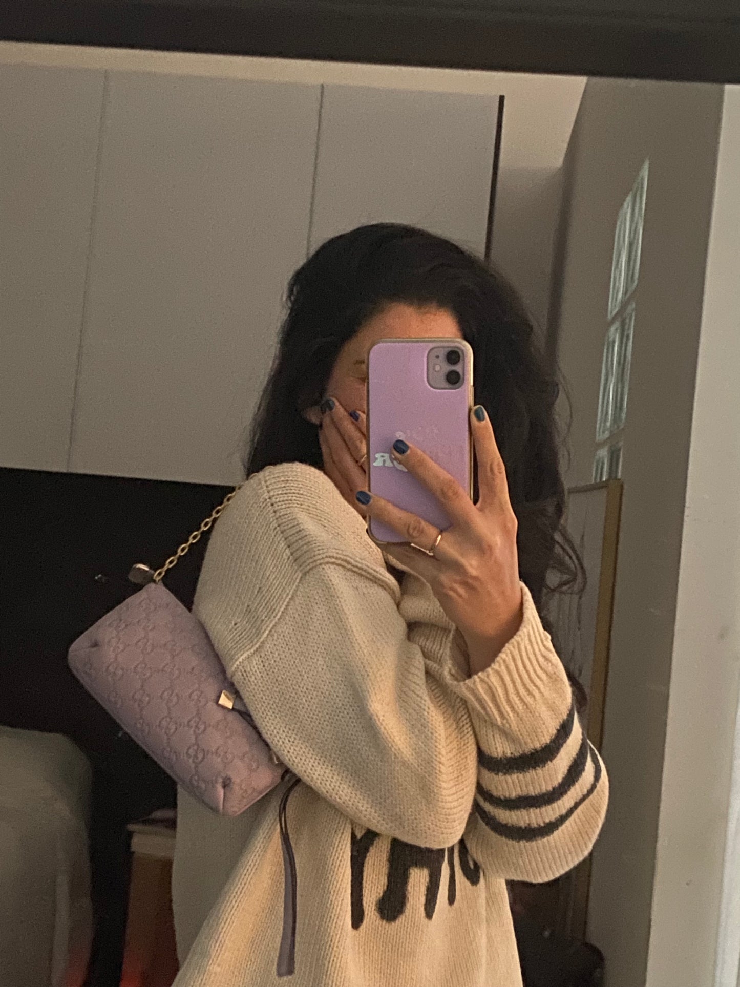 Gucci pochette monogram lilac