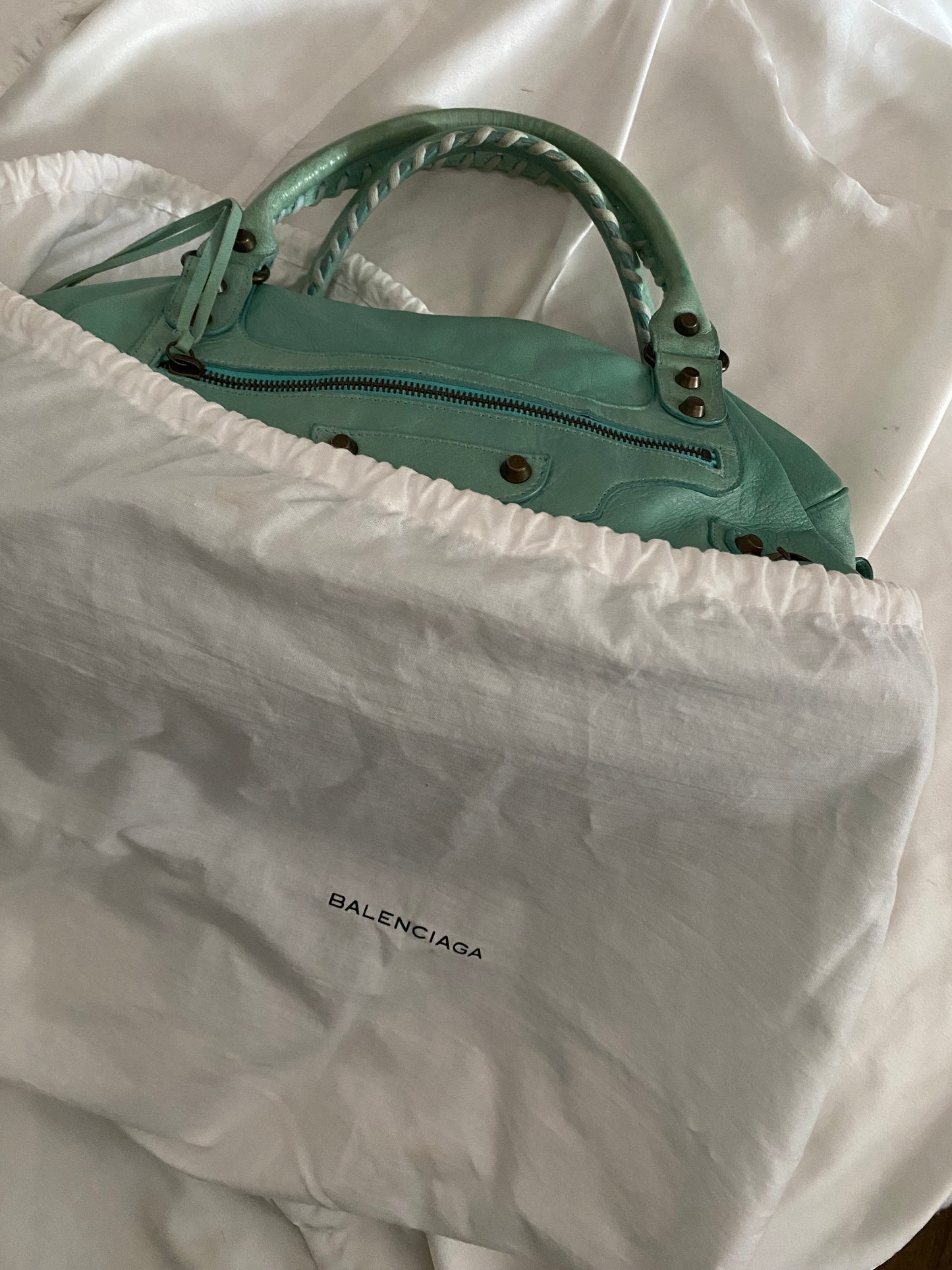 Balenciaga twiggy mint green