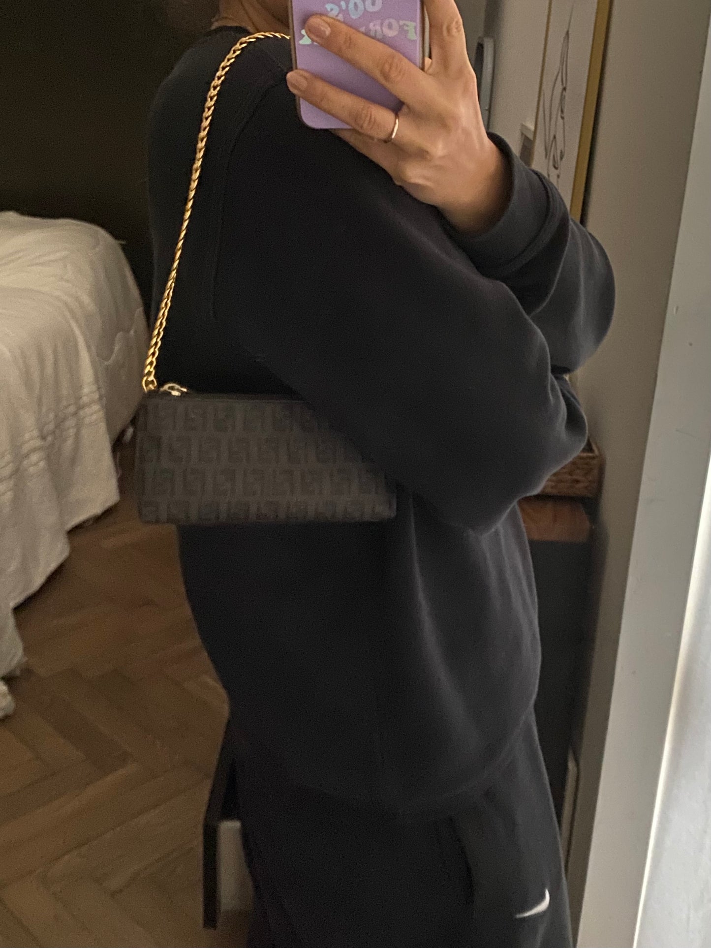 Fendi mini pochette monogram black