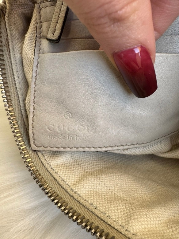 Gucci Pochette monogram panna pelle