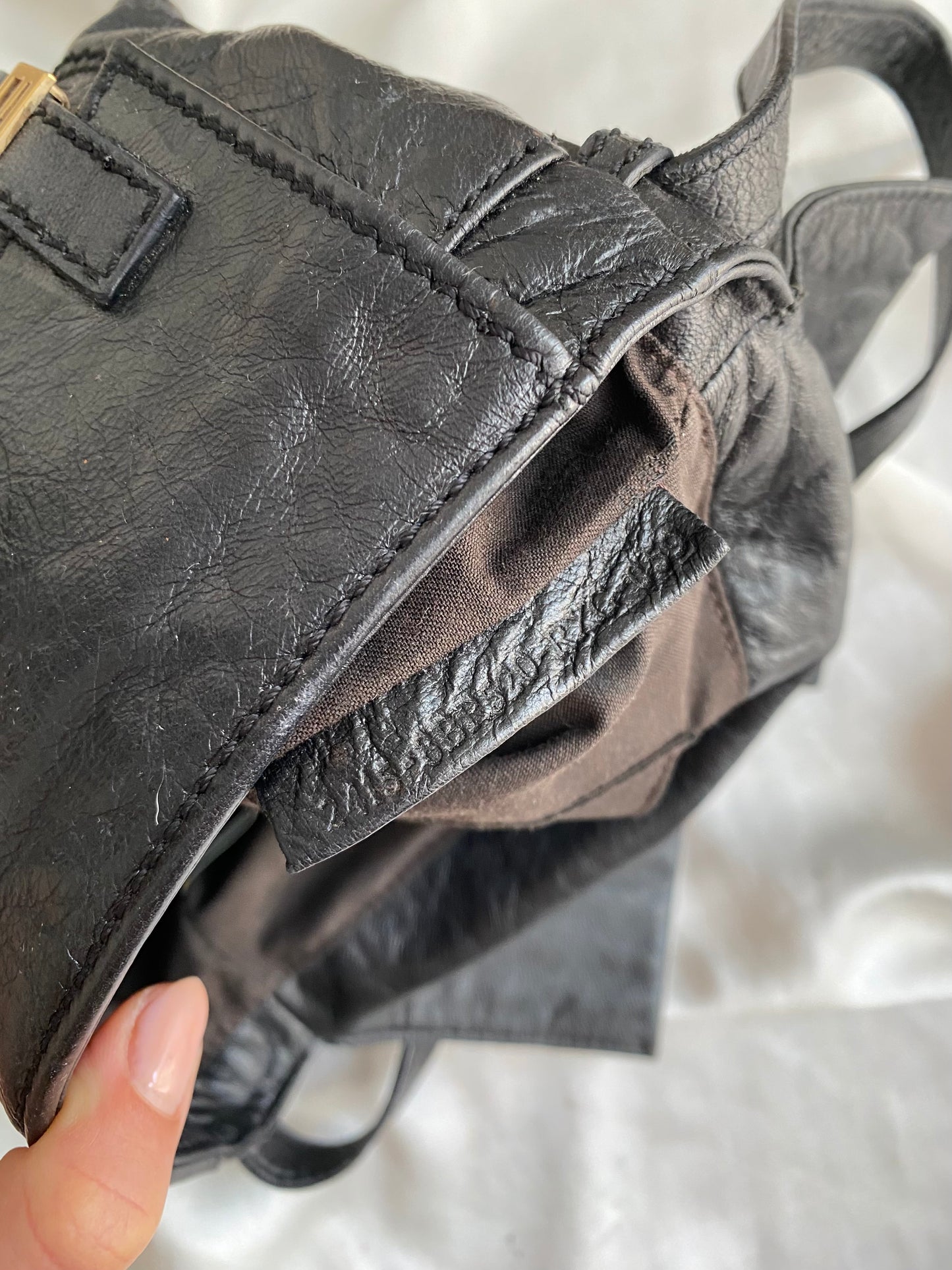Fendi sweety baguette pelle nera