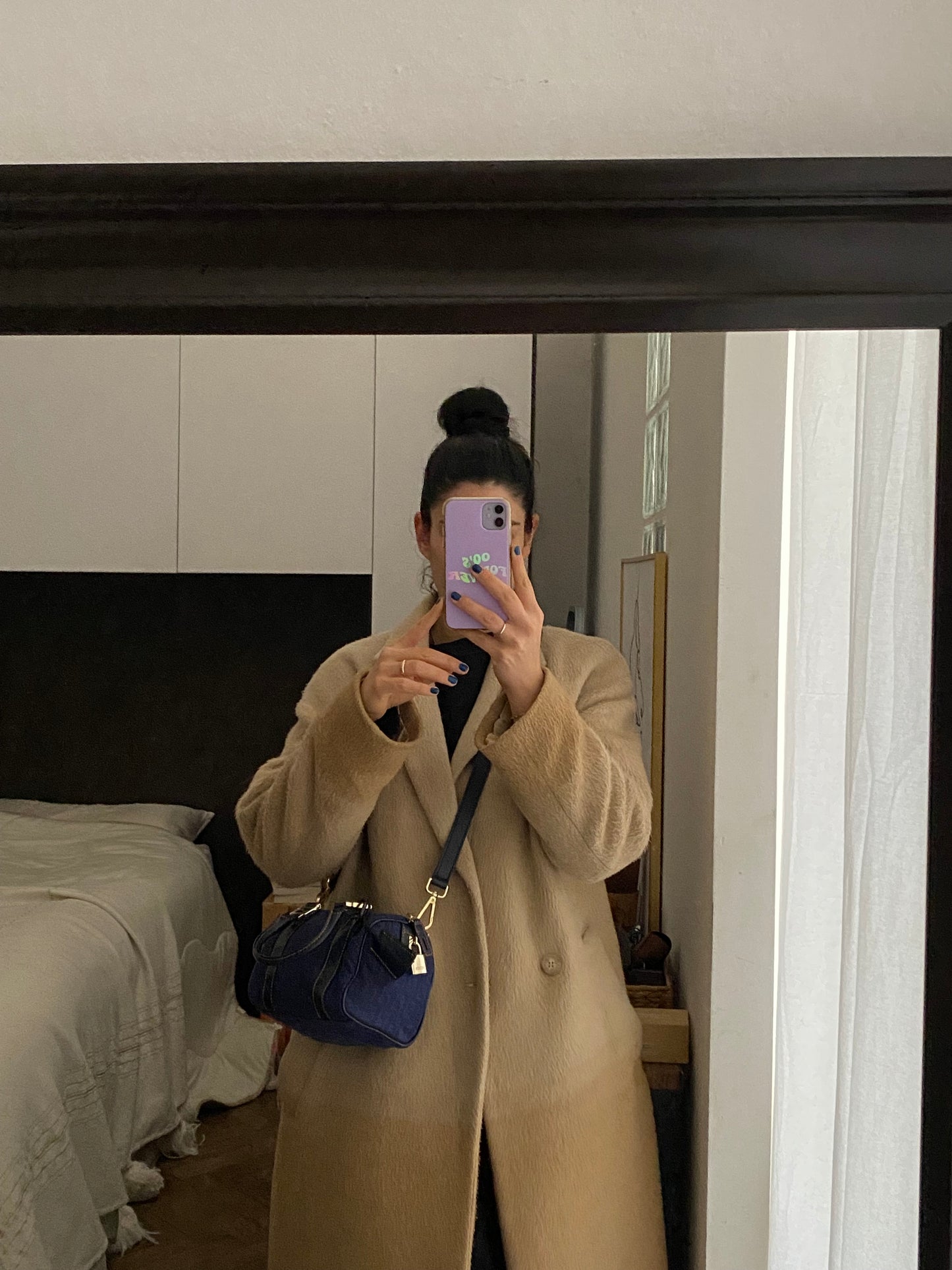 Mini bauletto Fendi monogram zucchino blu