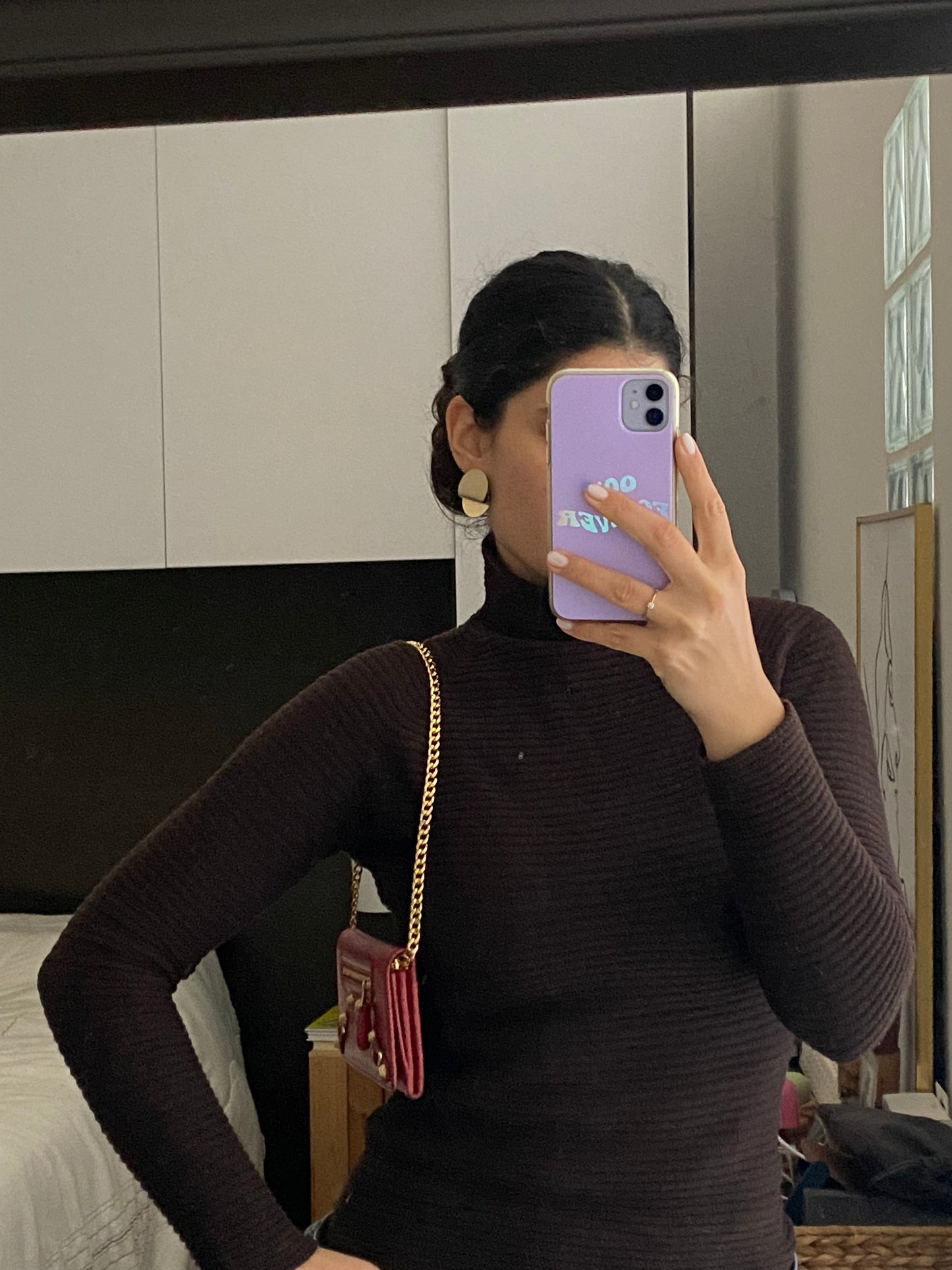 Balenciaga city pochette cherry red
