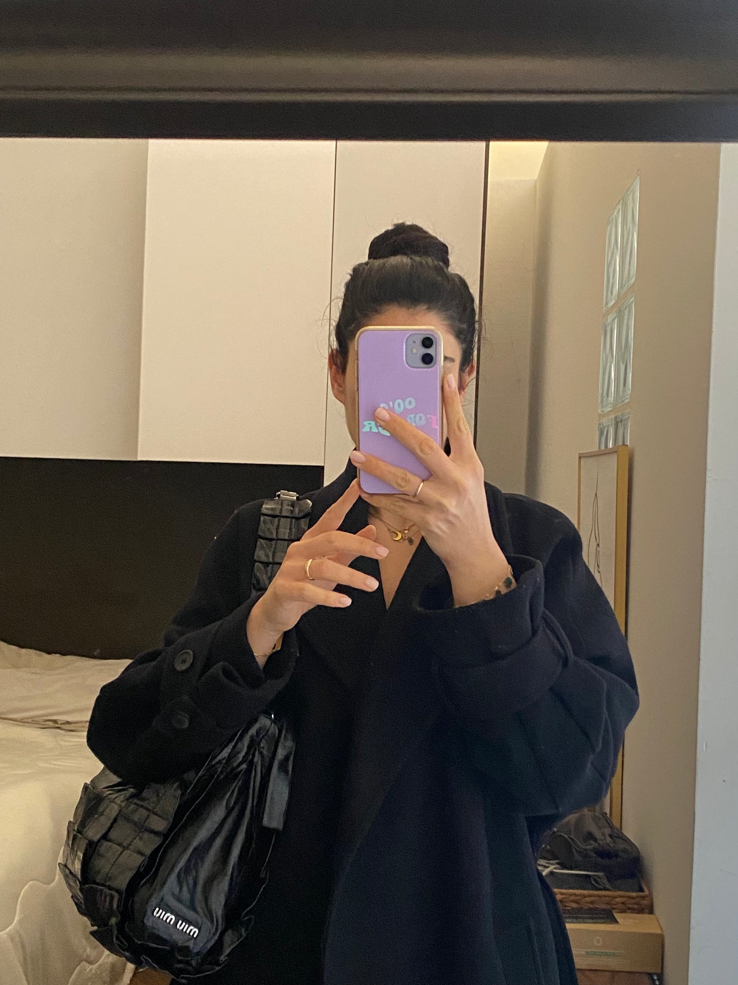 Miu miu wavy black bag