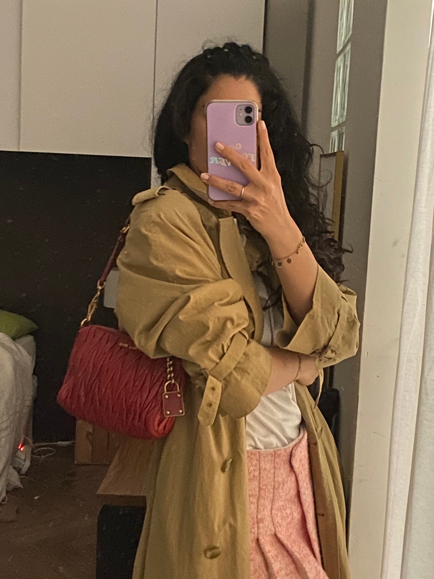 Miu miu matelasse red pochette