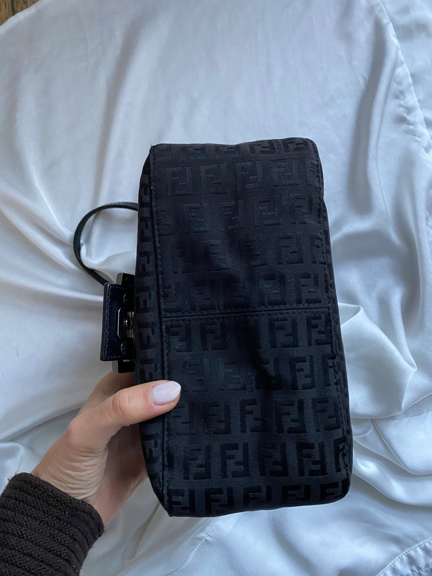 Fendi baguette mini mamma monogram black