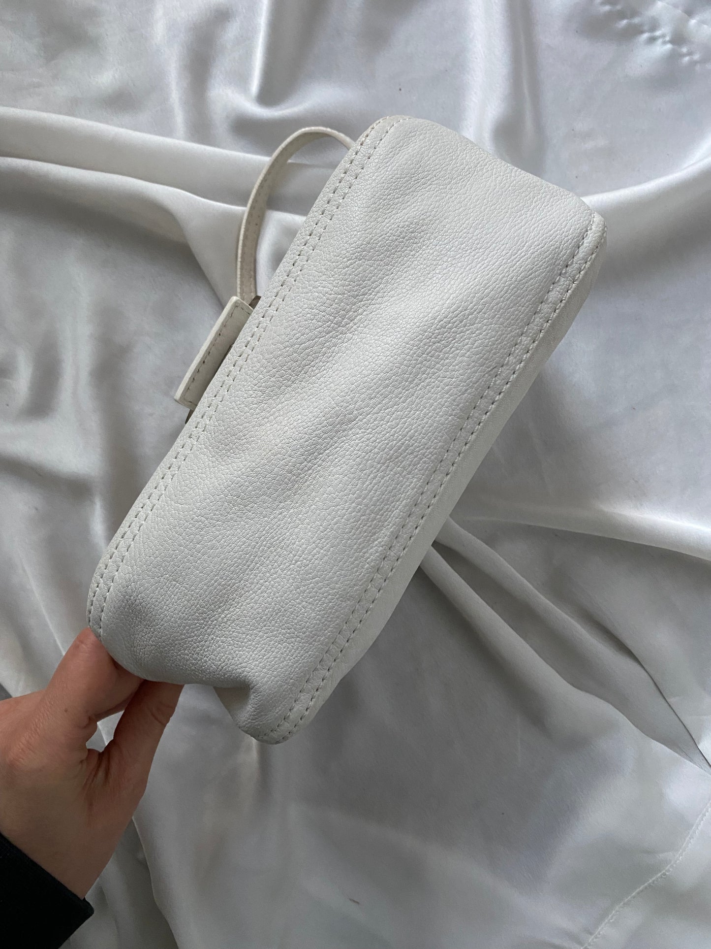 Fendi mini mamma pelle bianca