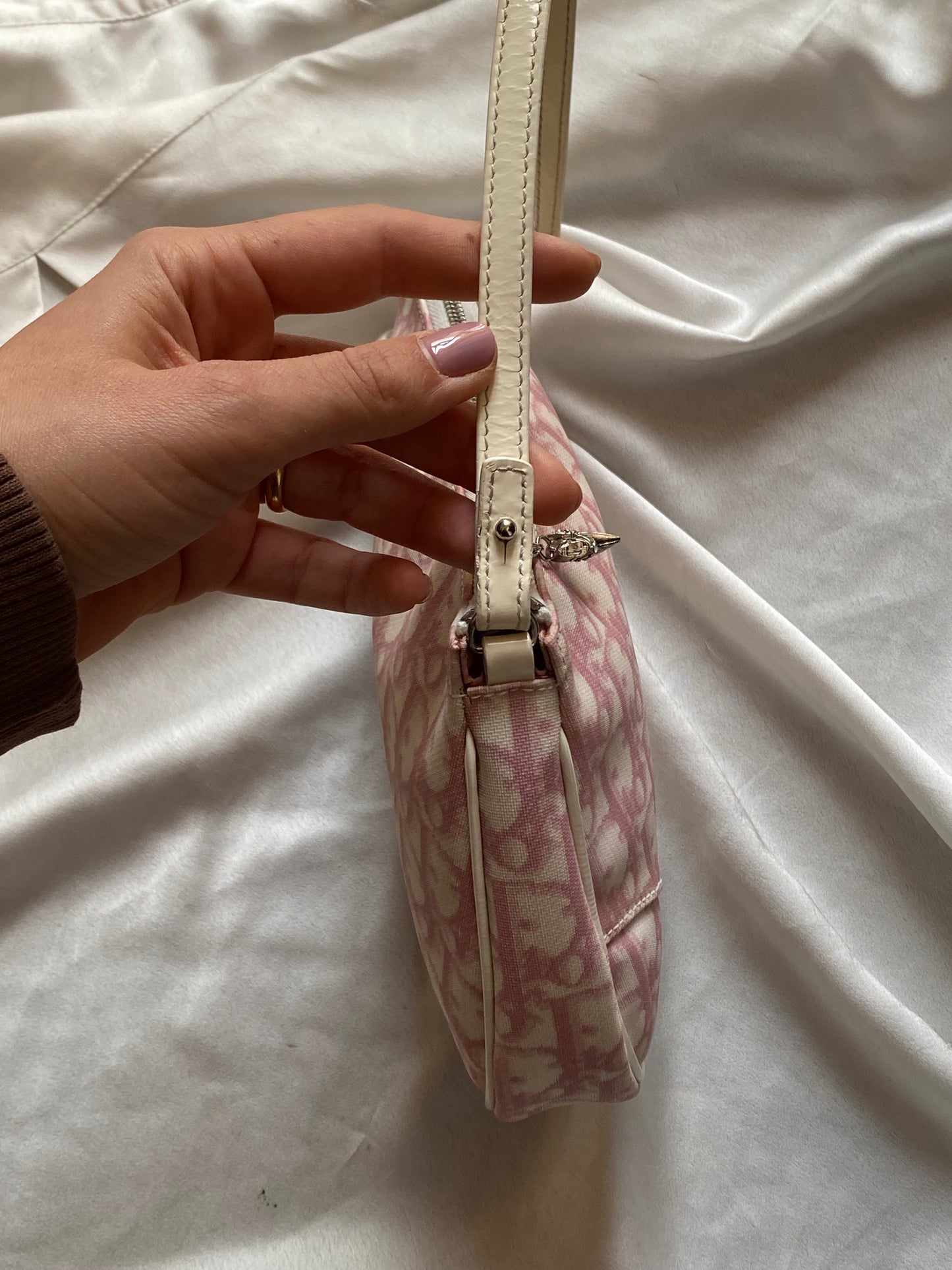Dior mini saddle monogram rosa