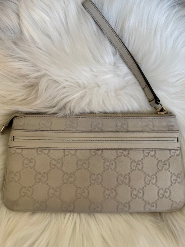 Gucci Pochette monogram panna pelle