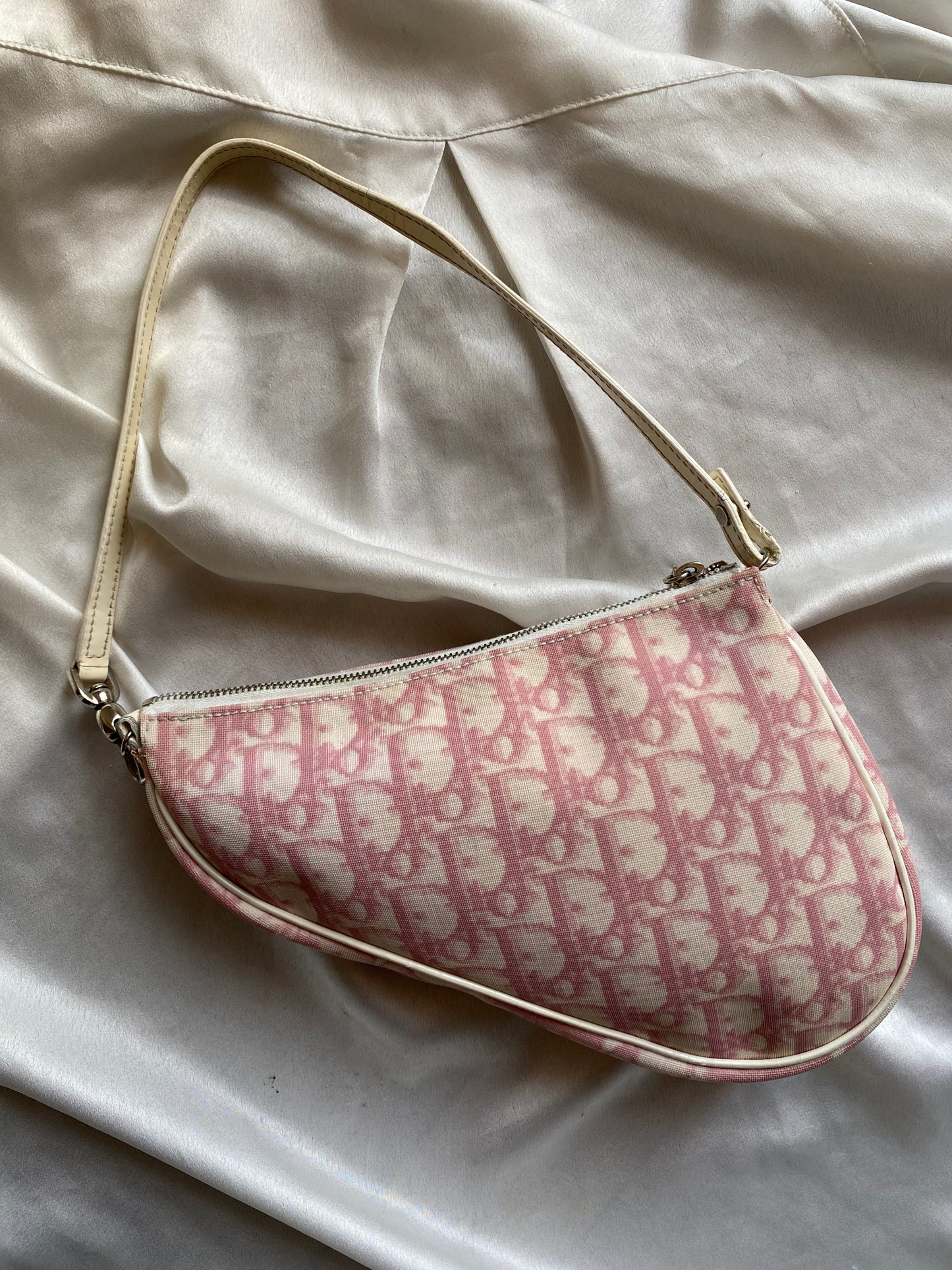 Dior mini saddle monogram rosa
