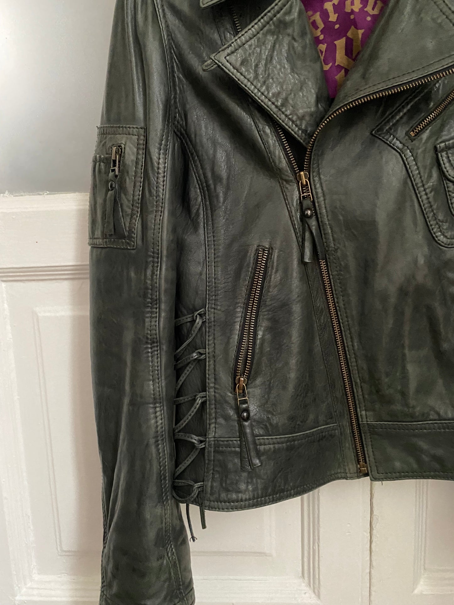 Diesel Corset Leather Jacket