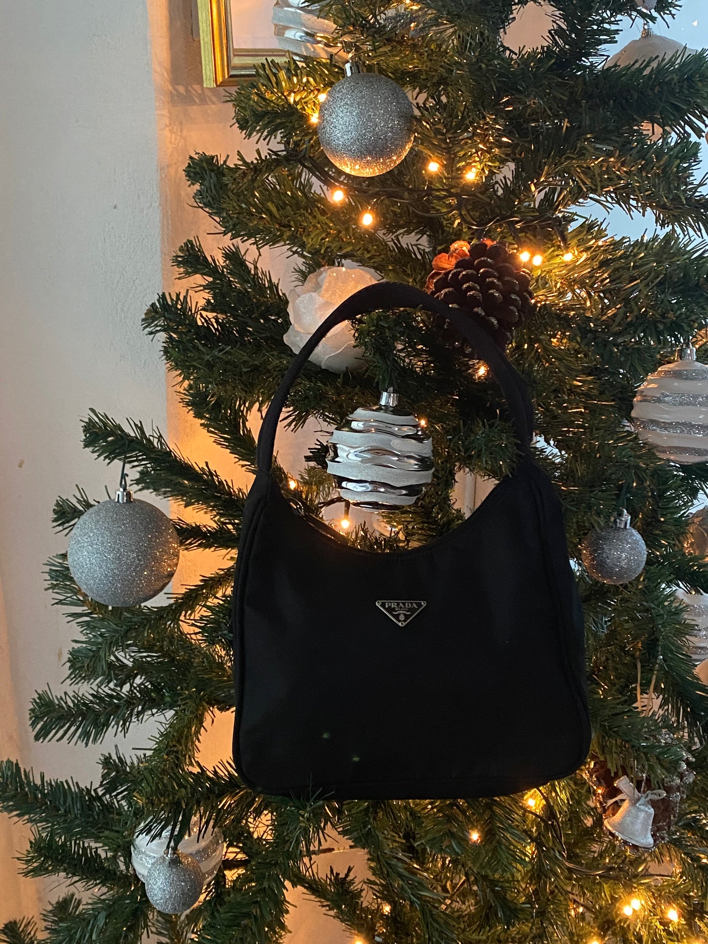 Prada mini hobo black con dustbag